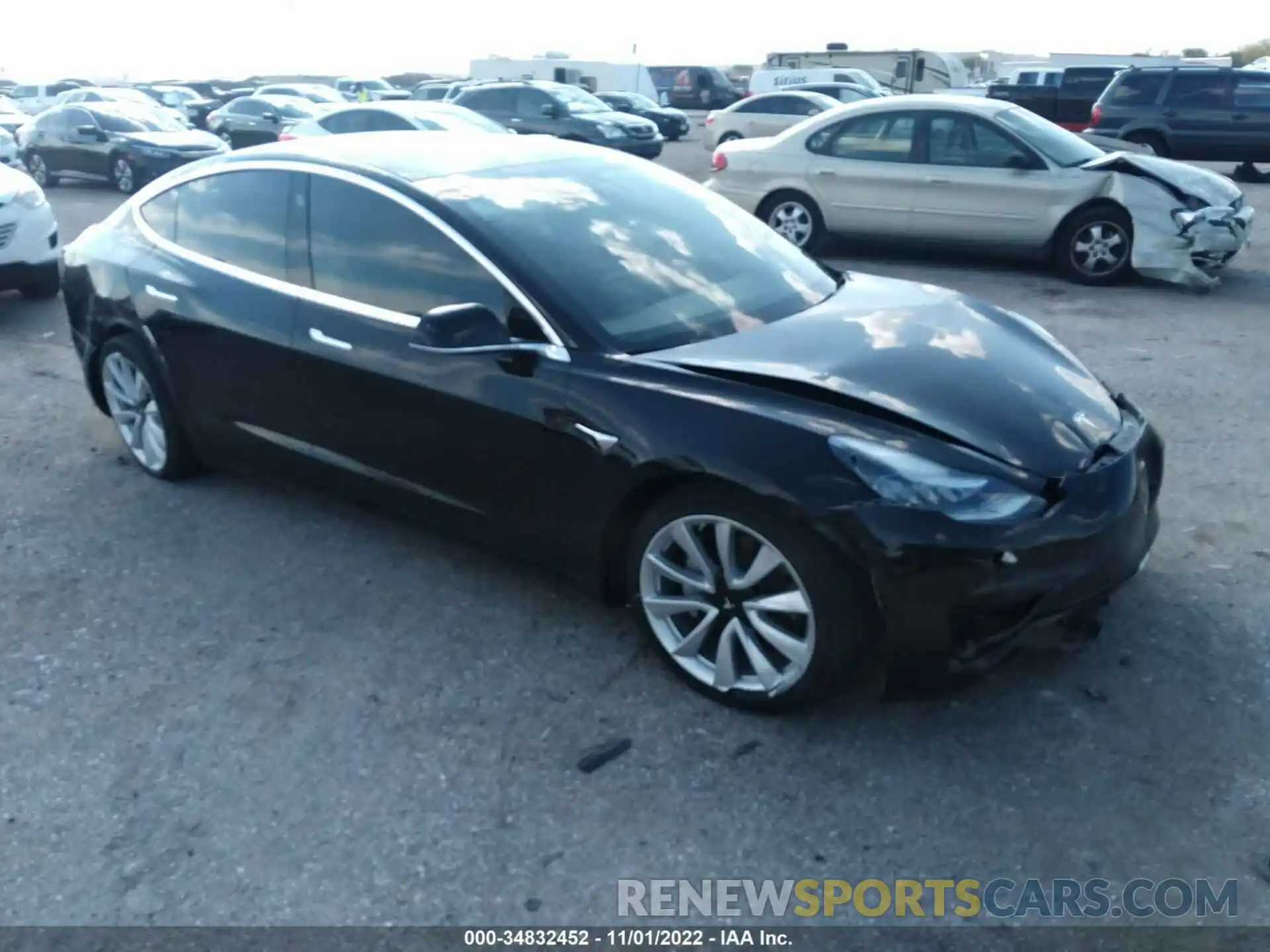 1 Photograph of a damaged car 5YJ3E1EA9KF300324 TESLA MODEL 3 2019