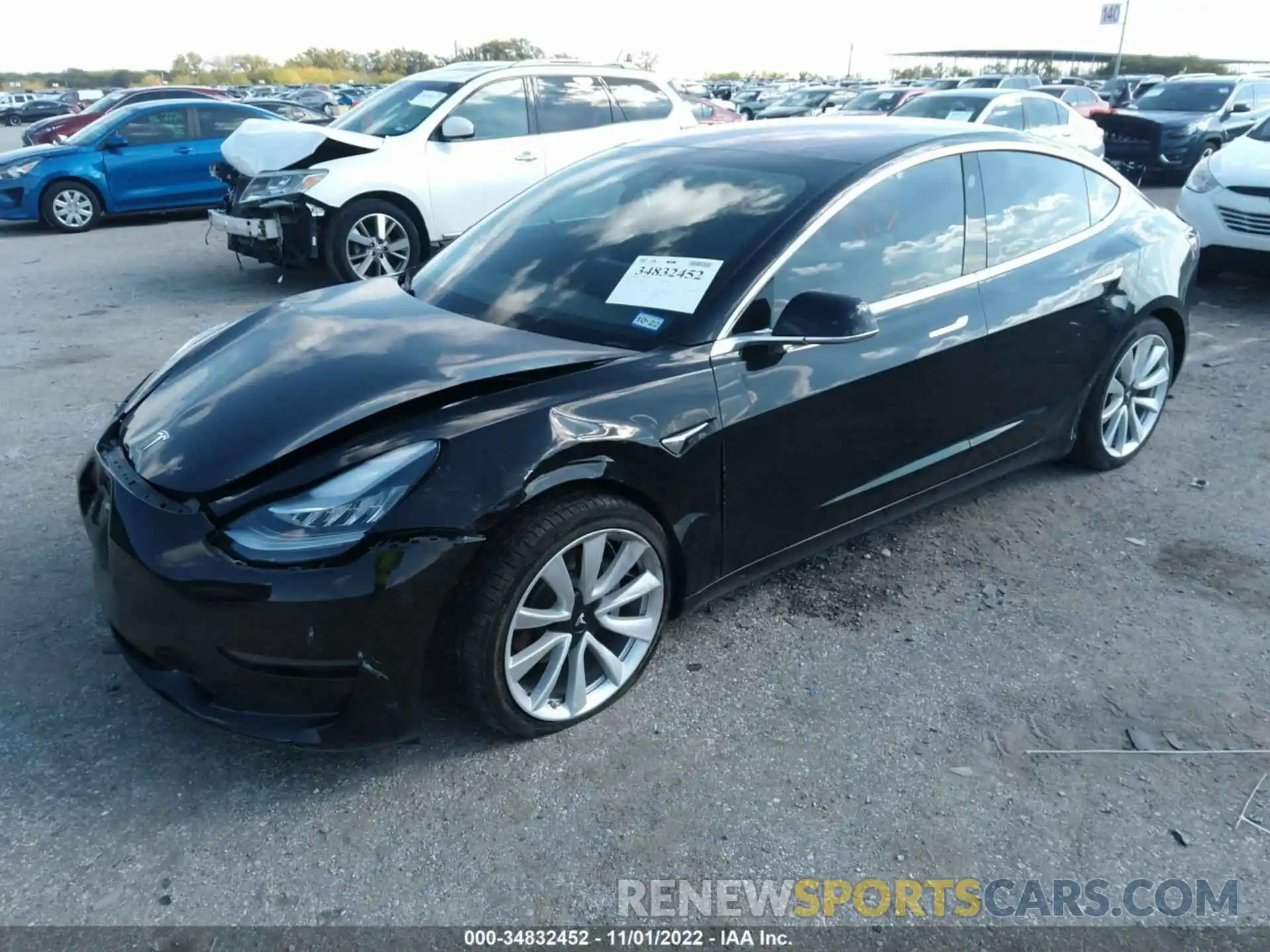 2 Photograph of a damaged car 5YJ3E1EA9KF300324 TESLA MODEL 3 2019