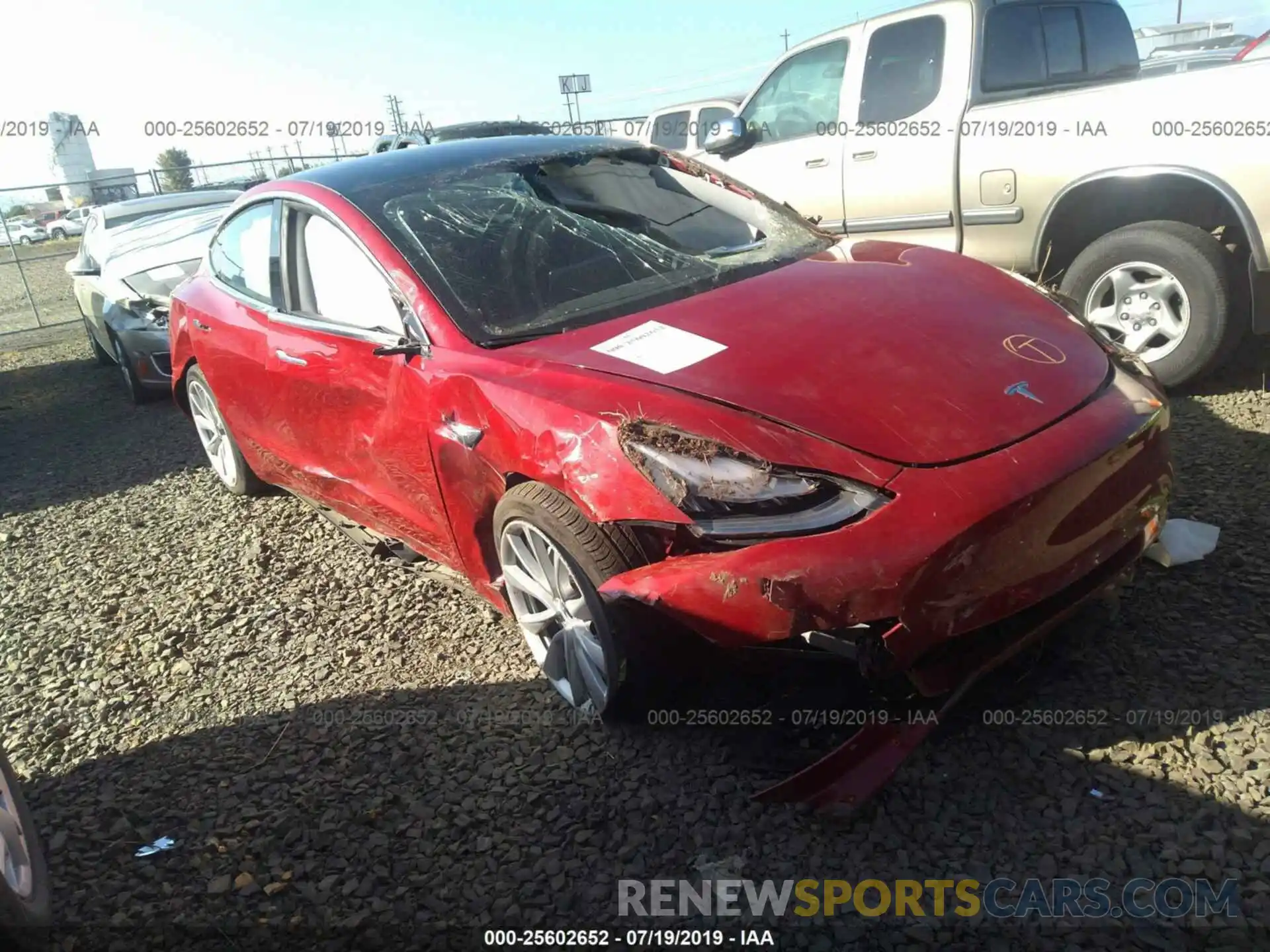 1 Photograph of a damaged car 5YJ3E1EA9KF301117 TESLA MODEL 3 2019