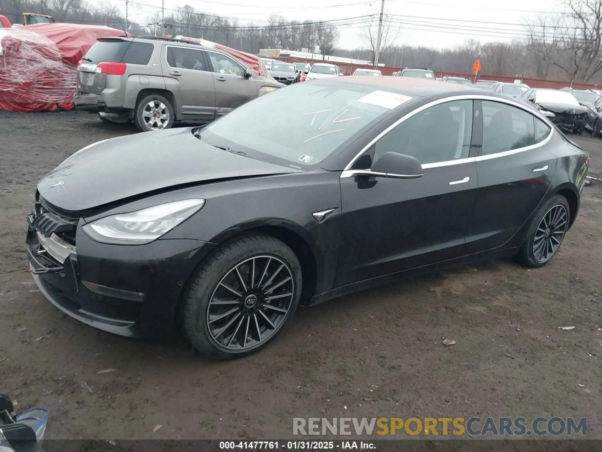 2 Photograph of a damaged car 5YJ3E1EA9KF304423 TESLA MODEL 3 2019