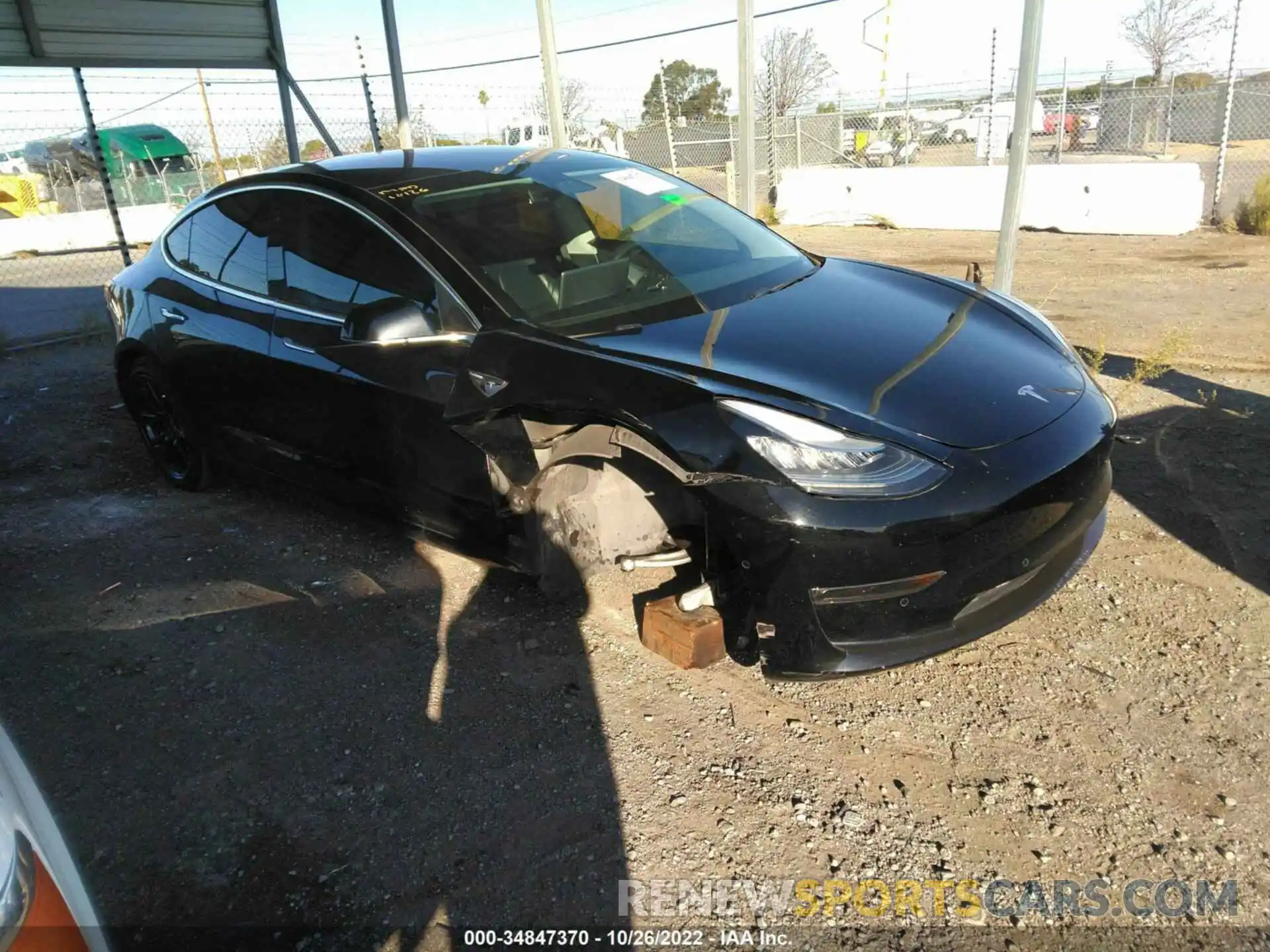 1 Photograph of a damaged car 5YJ3E1EA9KF304695 TESLA MODEL 3 2019