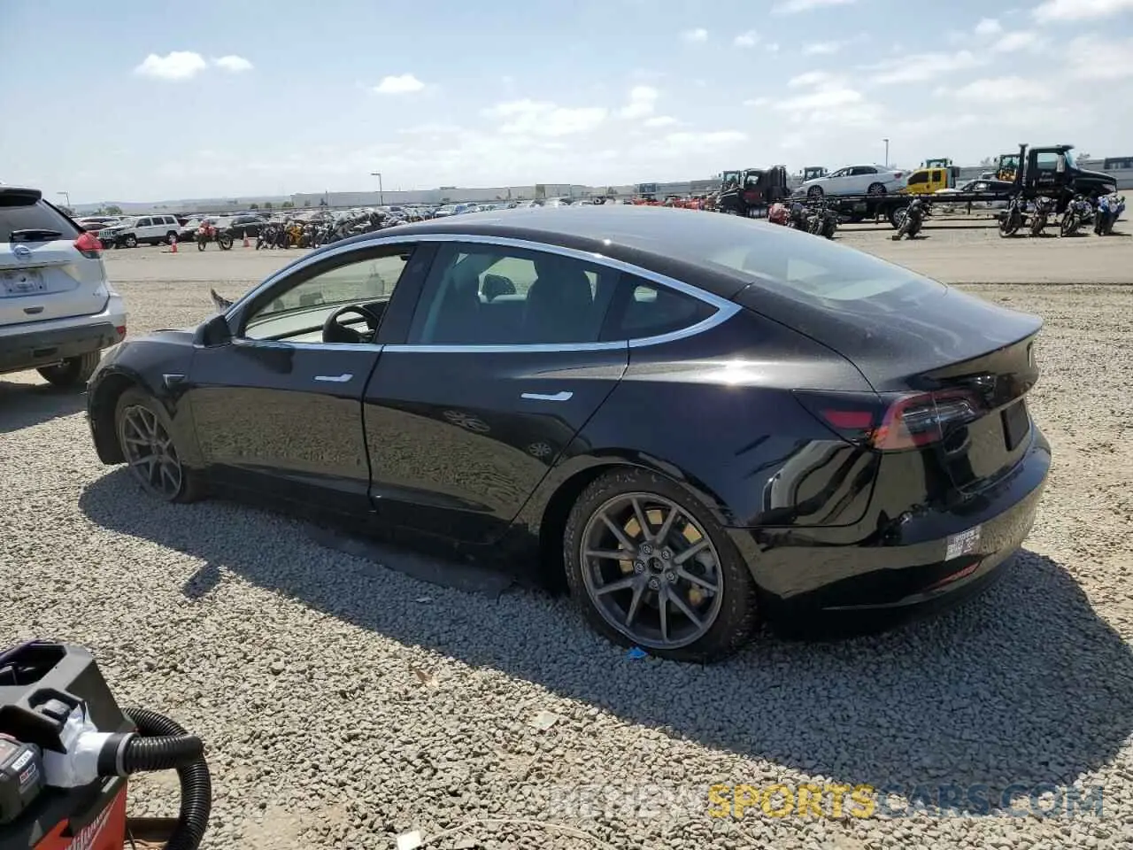 2 Photograph of a damaged car 5YJ3E1EA9KF304986 TESLA MODEL 3 2019