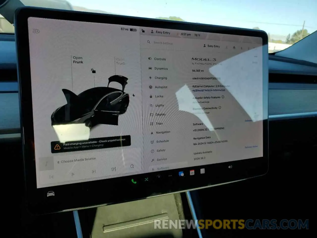 9 Photograph of a damaged car 5YJ3E1EA9KF305555 TESLA MODEL 3 2019