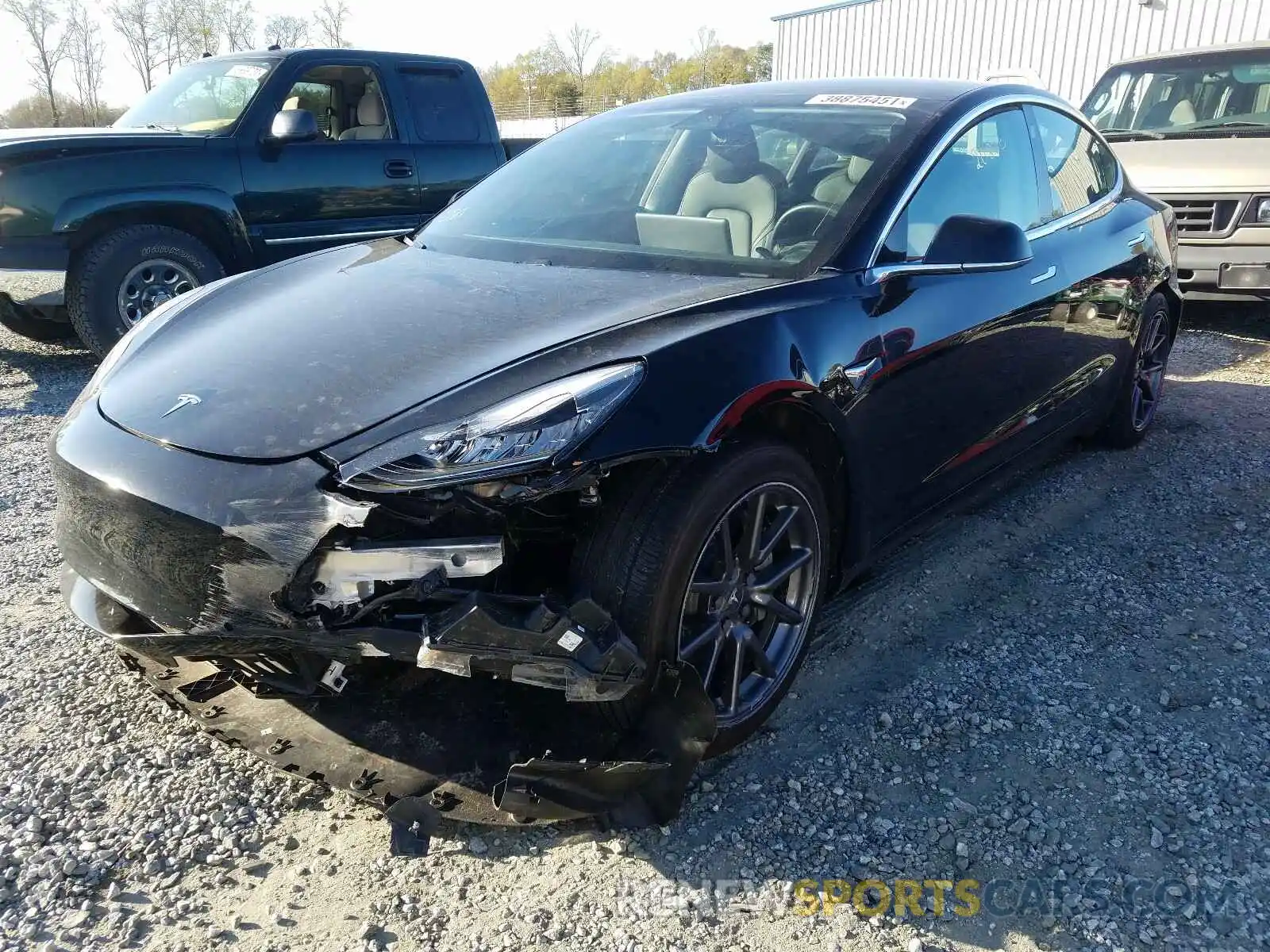 2 Photograph of a damaged car 5YJ3E1EA9KF306902 TESLA MODEL 3 2019