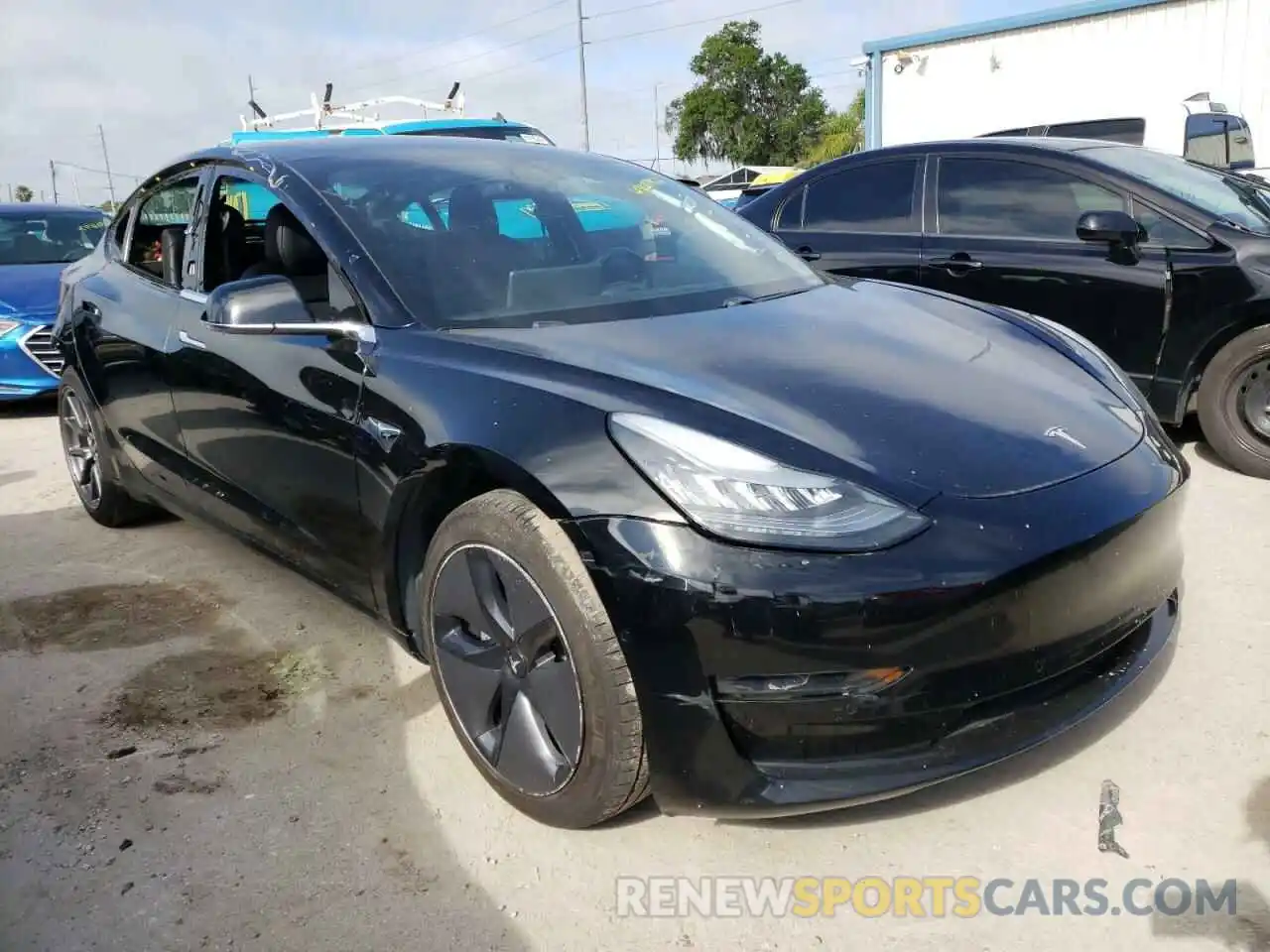 1 Photograph of a damaged car 5YJ3E1EA9KF306978 TESLA MODEL 3 2019