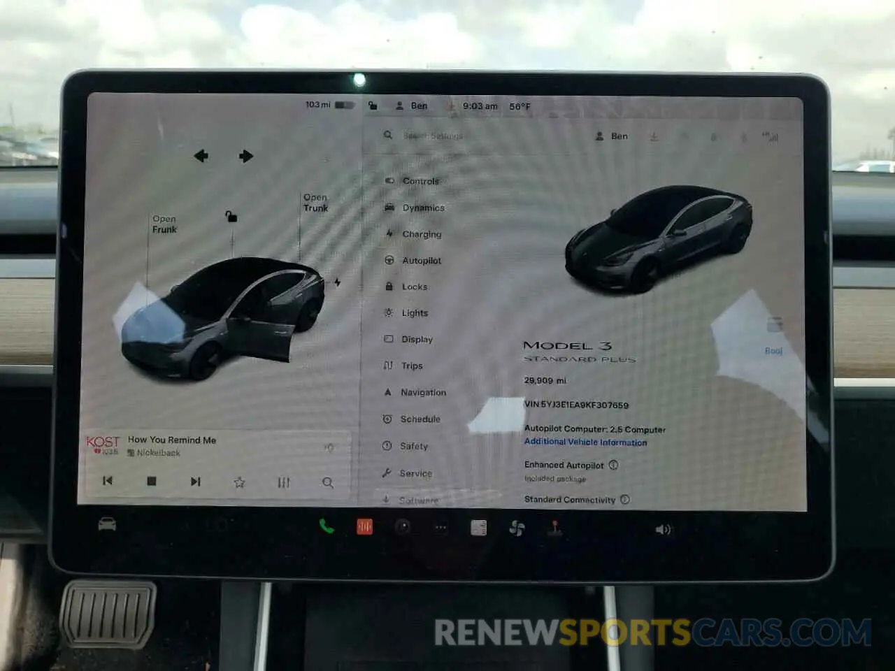 9 Photograph of a damaged car 5YJ3E1EA9KF307659 TESLA MODEL 3 2019