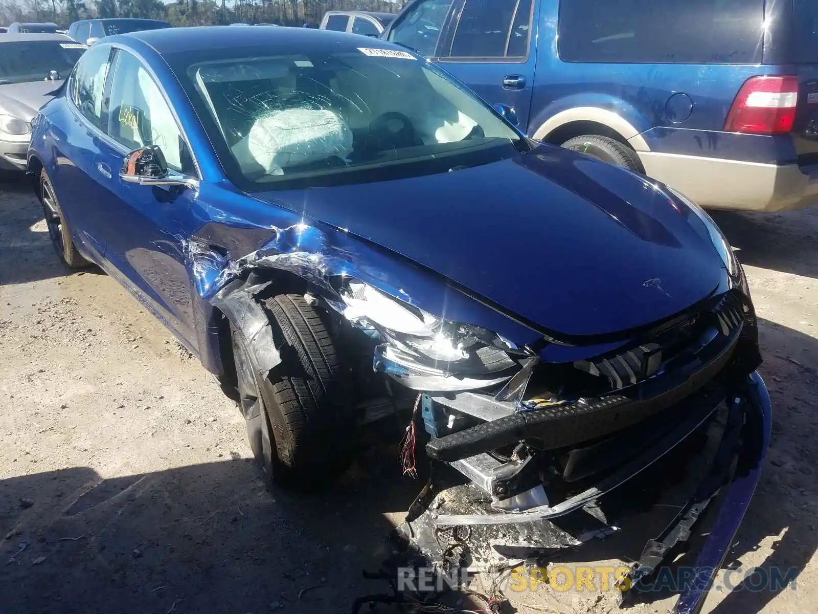 1 Photograph of a damaged car 5YJ3E1EA9KF308875 TESLA MODEL 3 2019