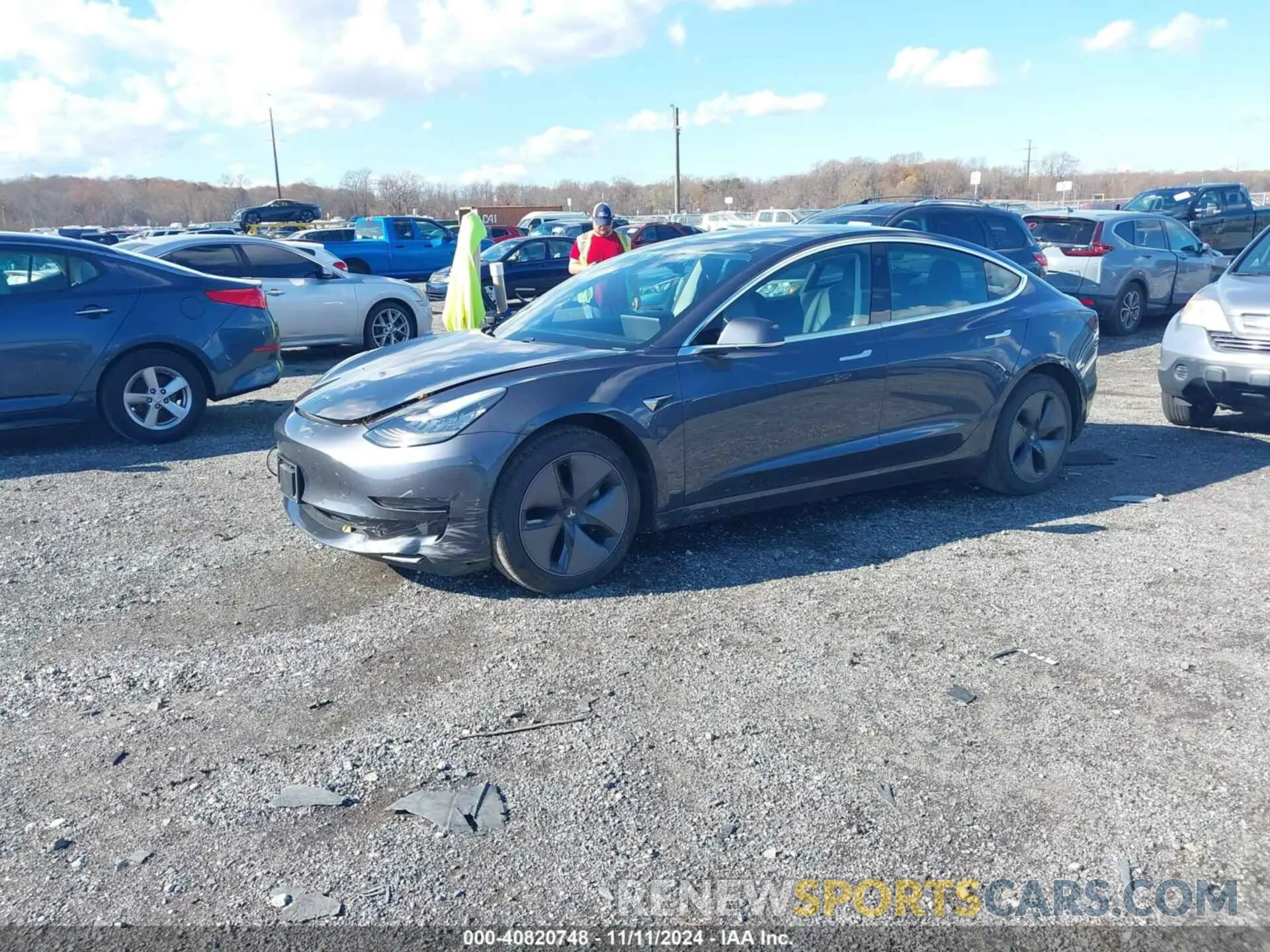 2 Photograph of a damaged car 5YJ3E1EA9KF316670 TESLA MODEL 3 2019
