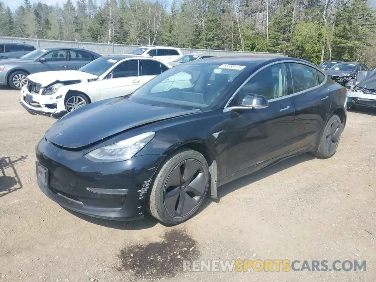 1 Photograph of a damaged car 5YJ3E1EA9KF321593 TESLA MODEL 3 2019