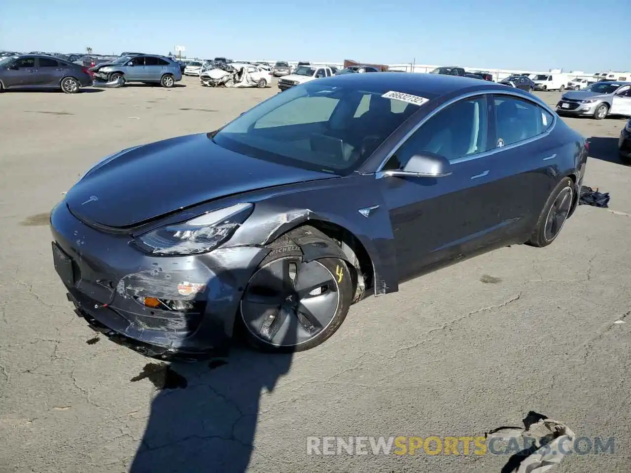 1 Photograph of a damaged car 5YJ3E1EA9KF321674 TESLA MODEL 3 2019