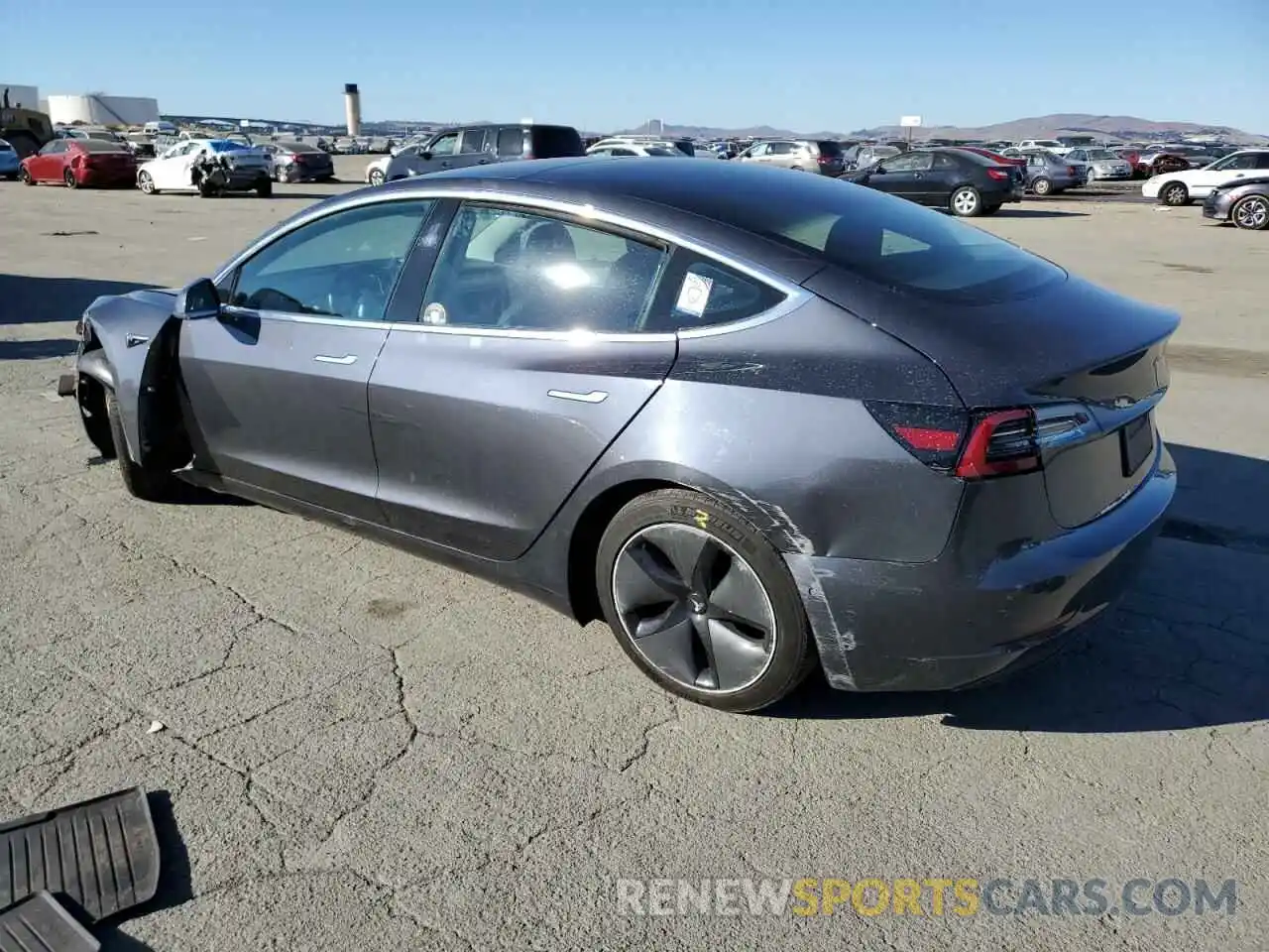 2 Photograph of a damaged car 5YJ3E1EA9KF321674 TESLA MODEL 3 2019