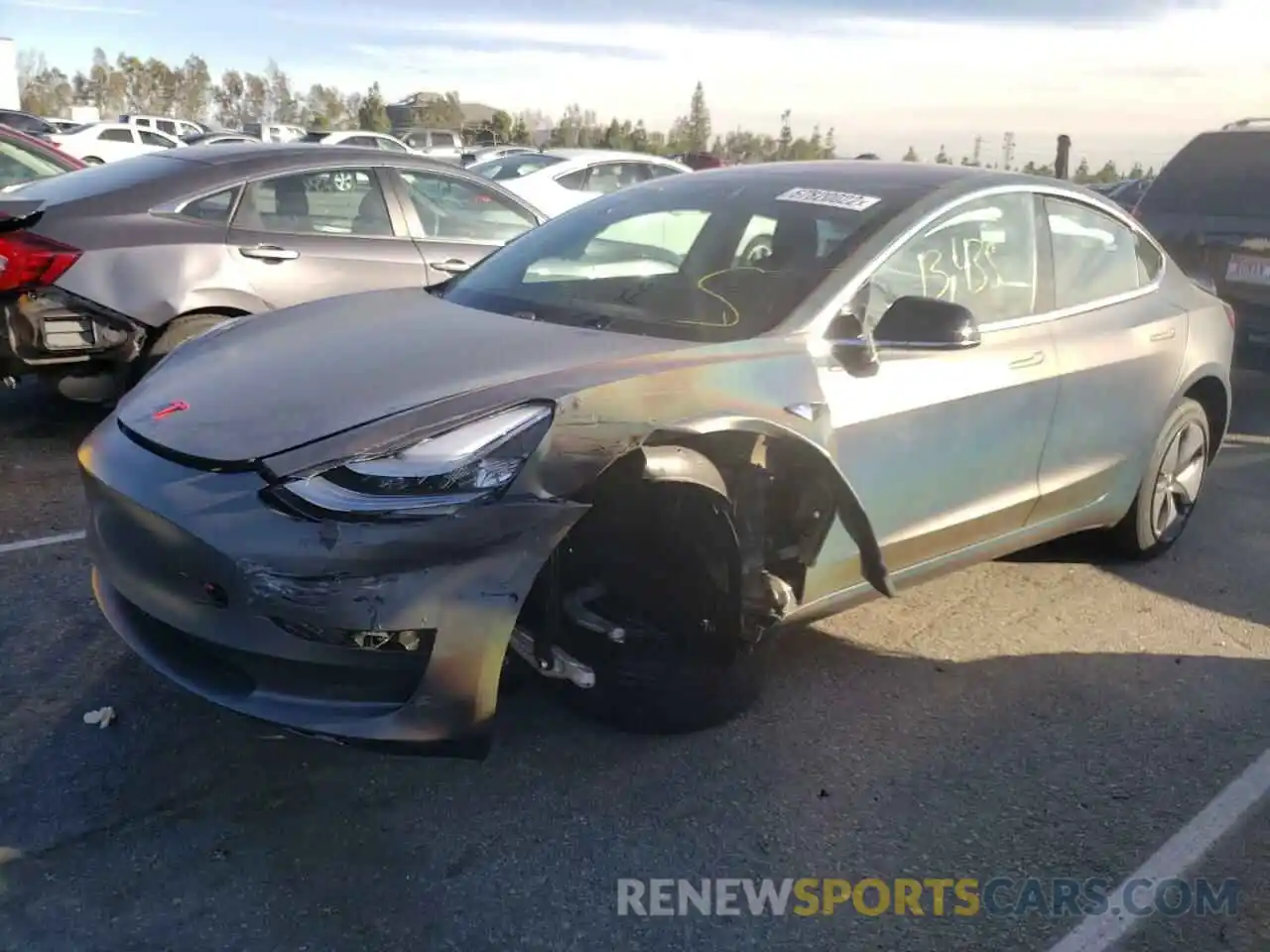 1 Photograph of a damaged car 5YJ3E1EA9KF324252 TESLA MODEL 3 2019