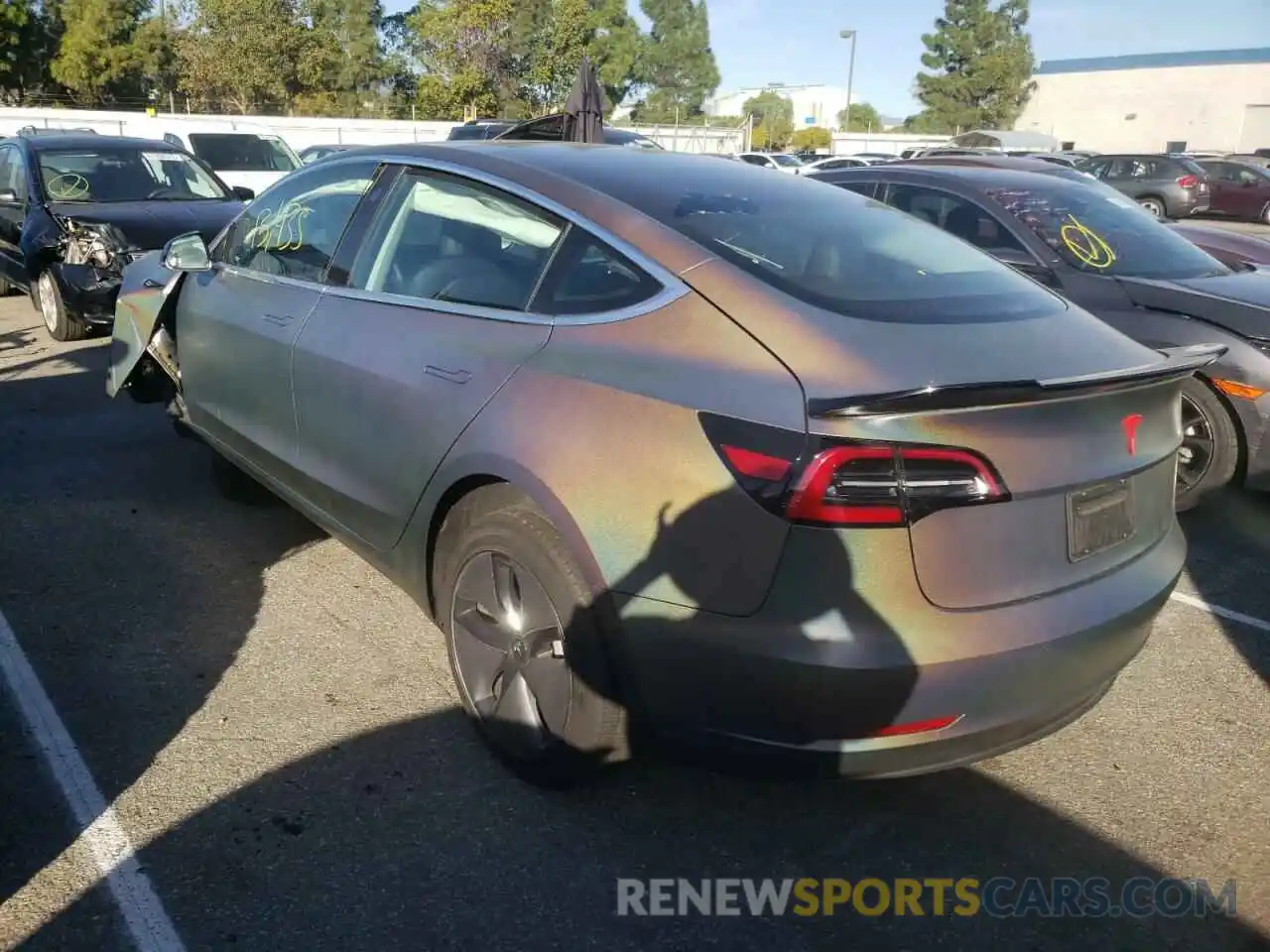 2 Photograph of a damaged car 5YJ3E1EA9KF324252 TESLA MODEL 3 2019