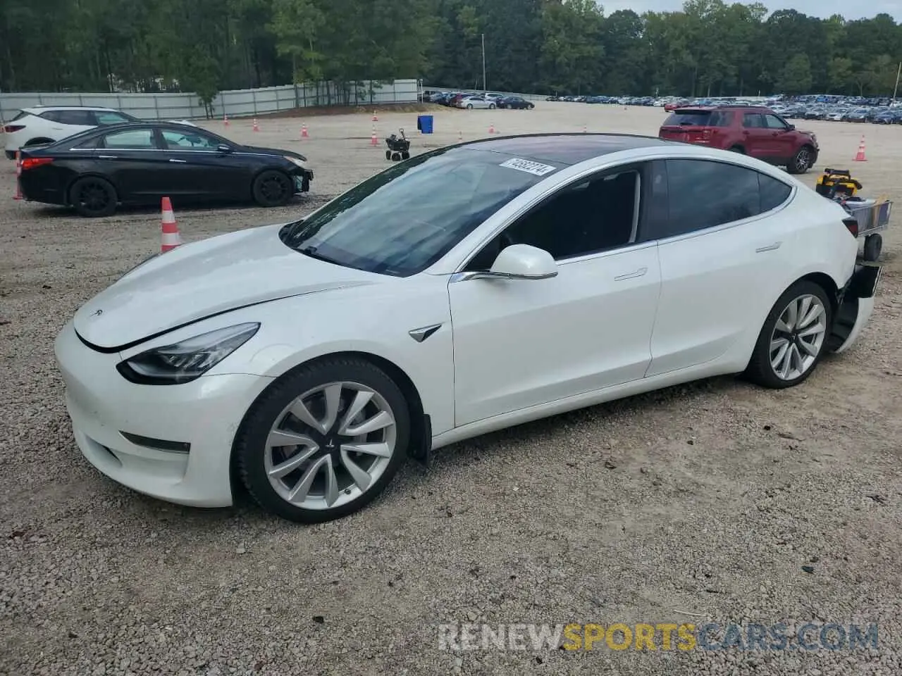 1 Photograph of a damaged car 5YJ3E1EA9KF327118 TESLA MODEL 3 2019
