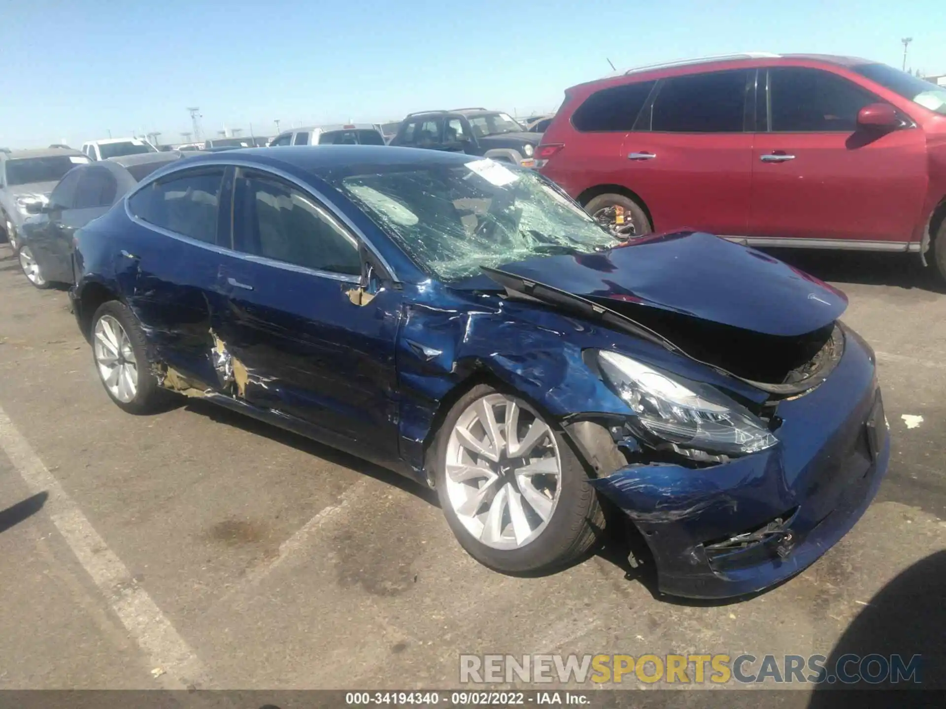 1 Photograph of a damaged car 5YJ3E1EA9KF357767 TESLA MODEL 3 2019