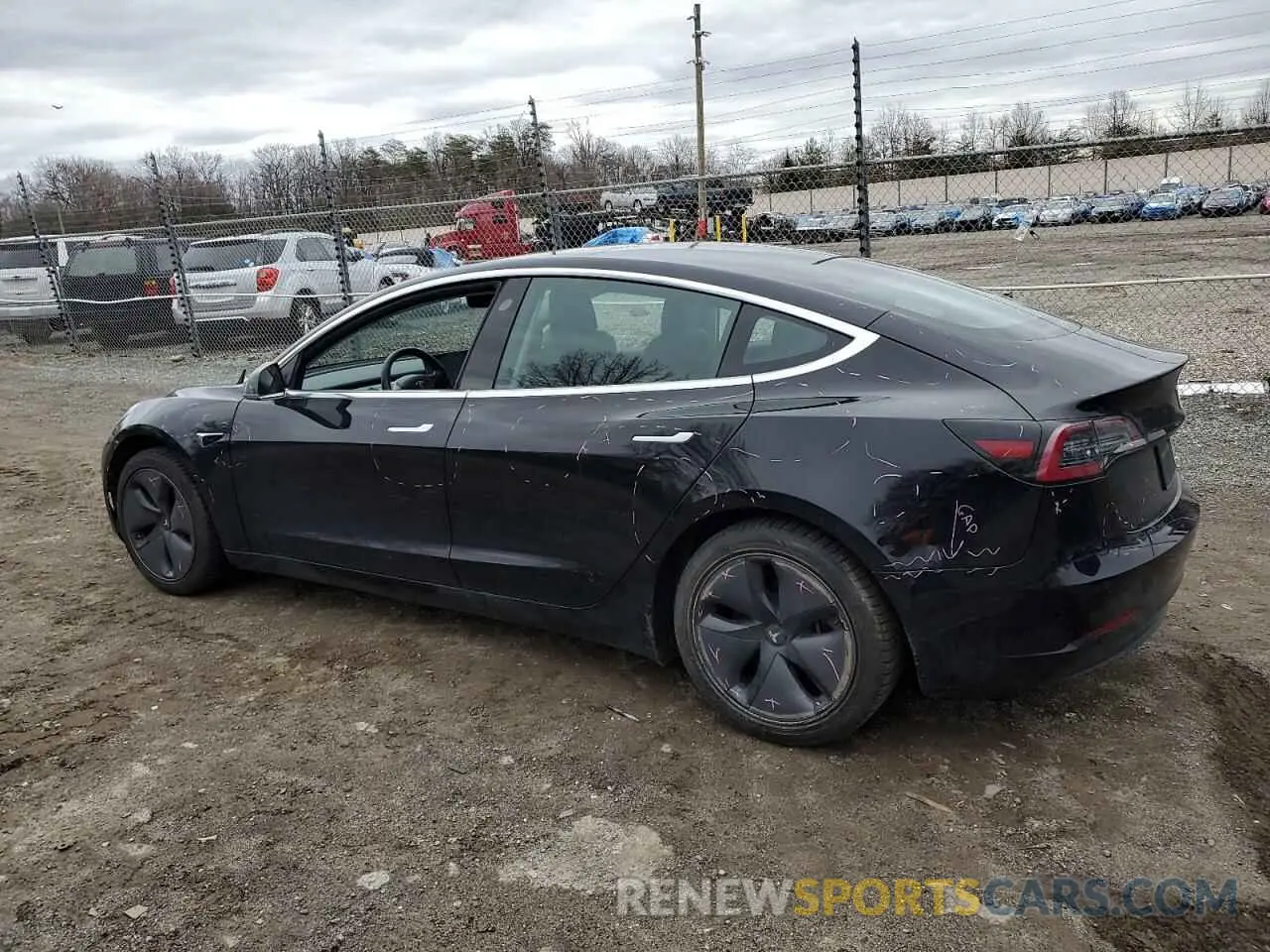 2 Photograph of a damaged car 5YJ3E1EA9KF361804 TESLA MODEL 3 2019