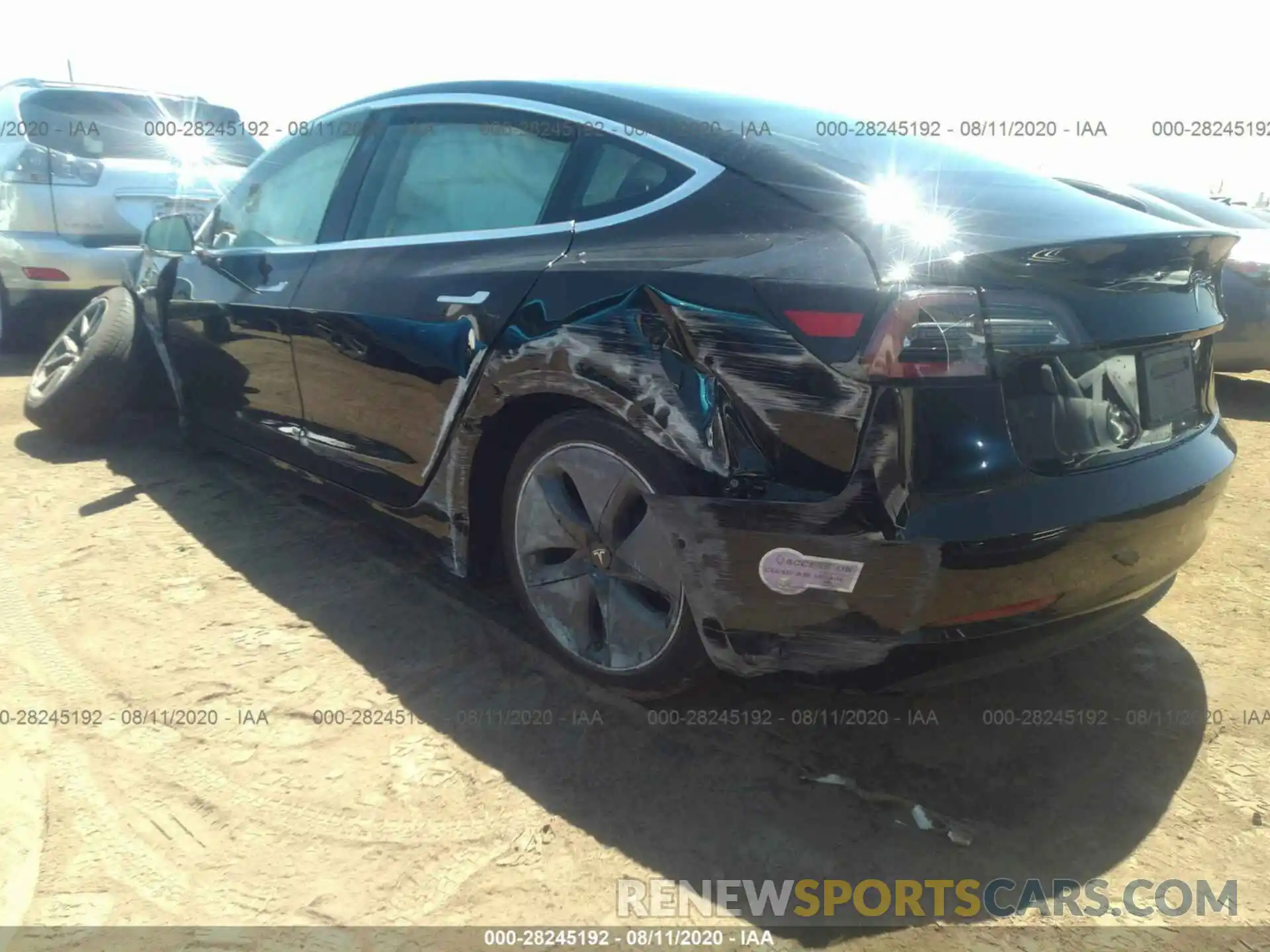 3 Photograph of a damaged car 5YJ3E1EA9KF399078 TESLA MODEL 3 2019