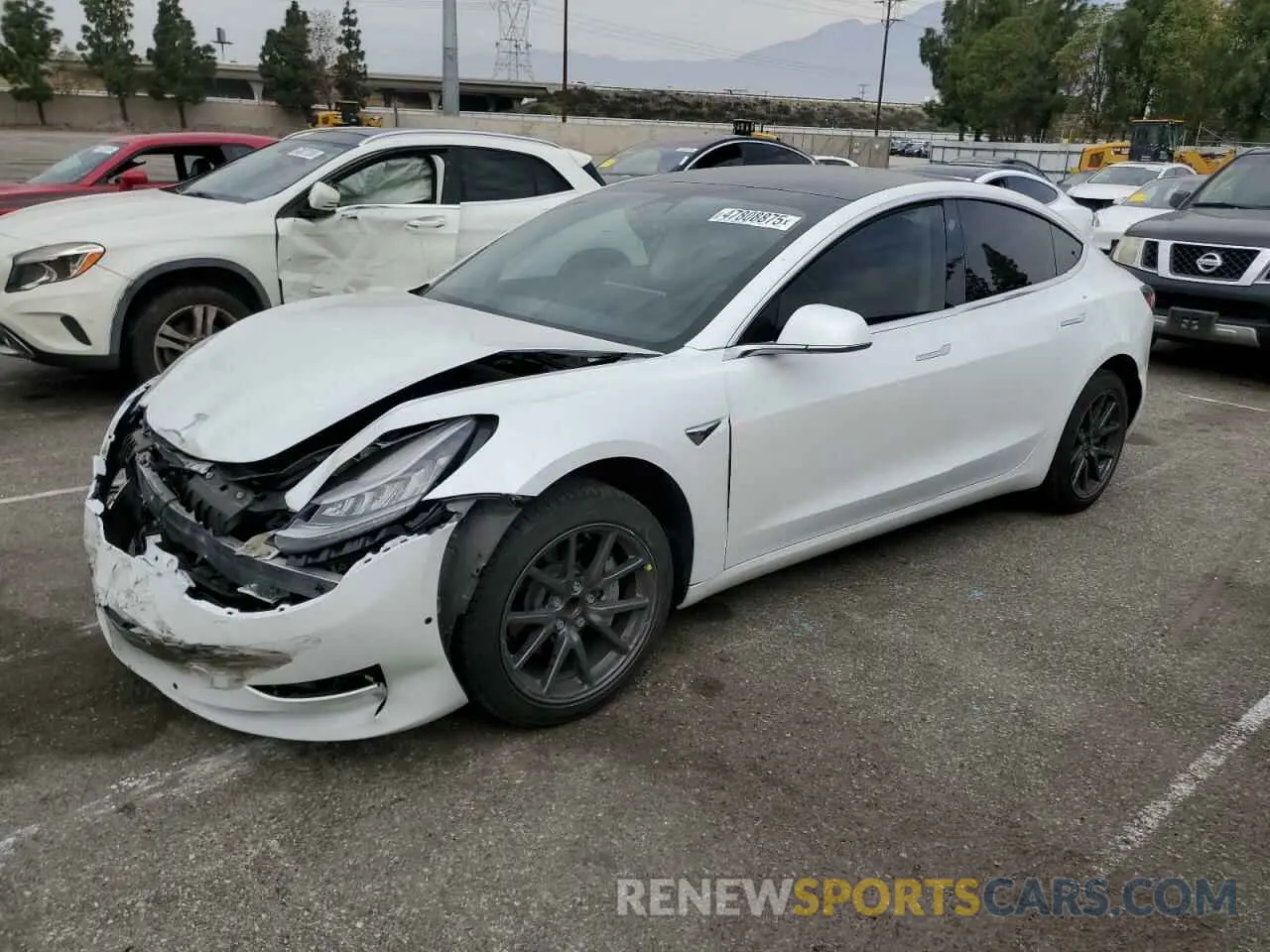 1 Photograph of a damaged car 5YJ3E1EA9KF401525 TESLA MODEL 3 2019