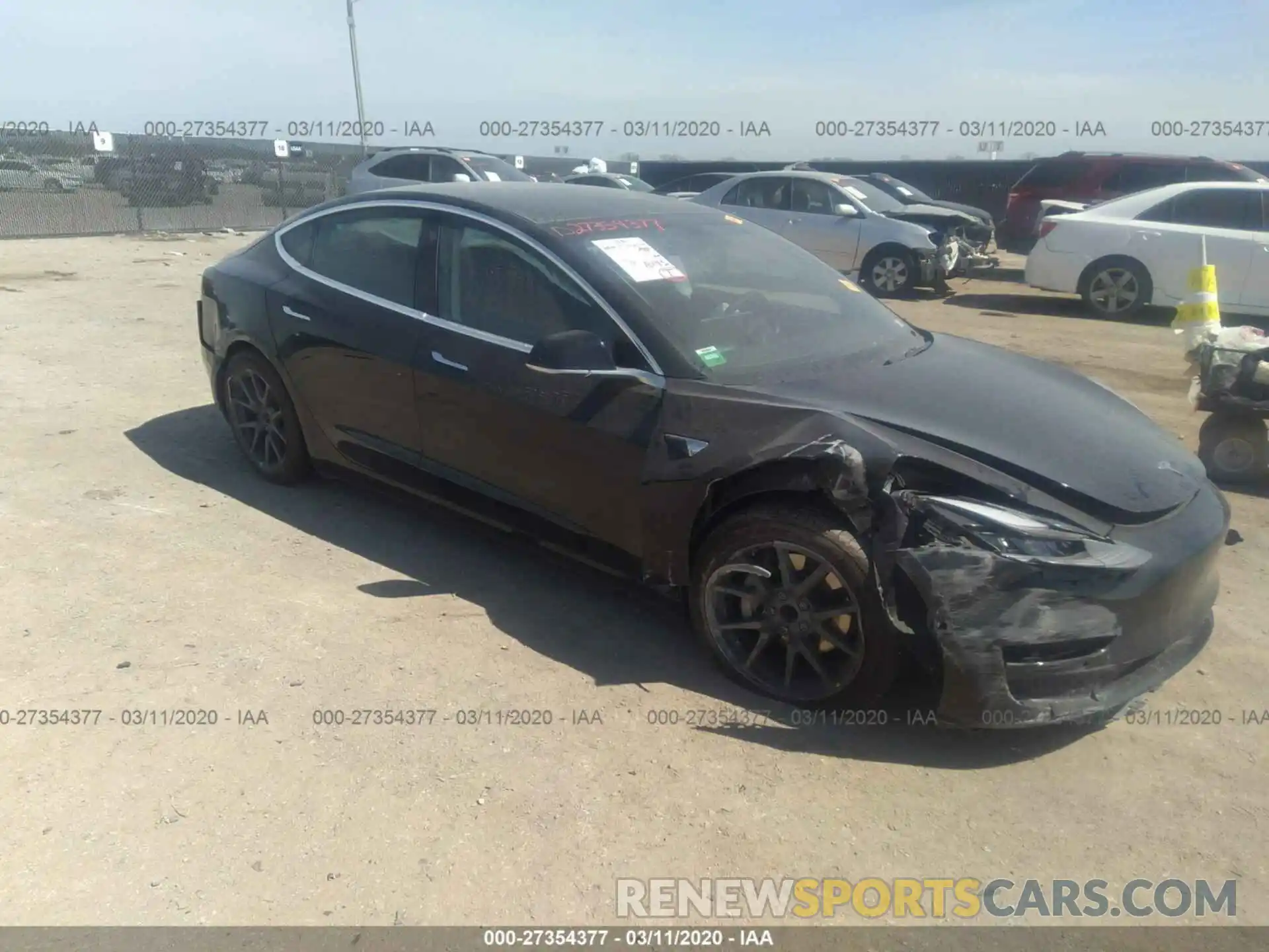 1 Photograph of a damaged car 5YJ3E1EA9KF410838 TESLA MODEL 3 2019