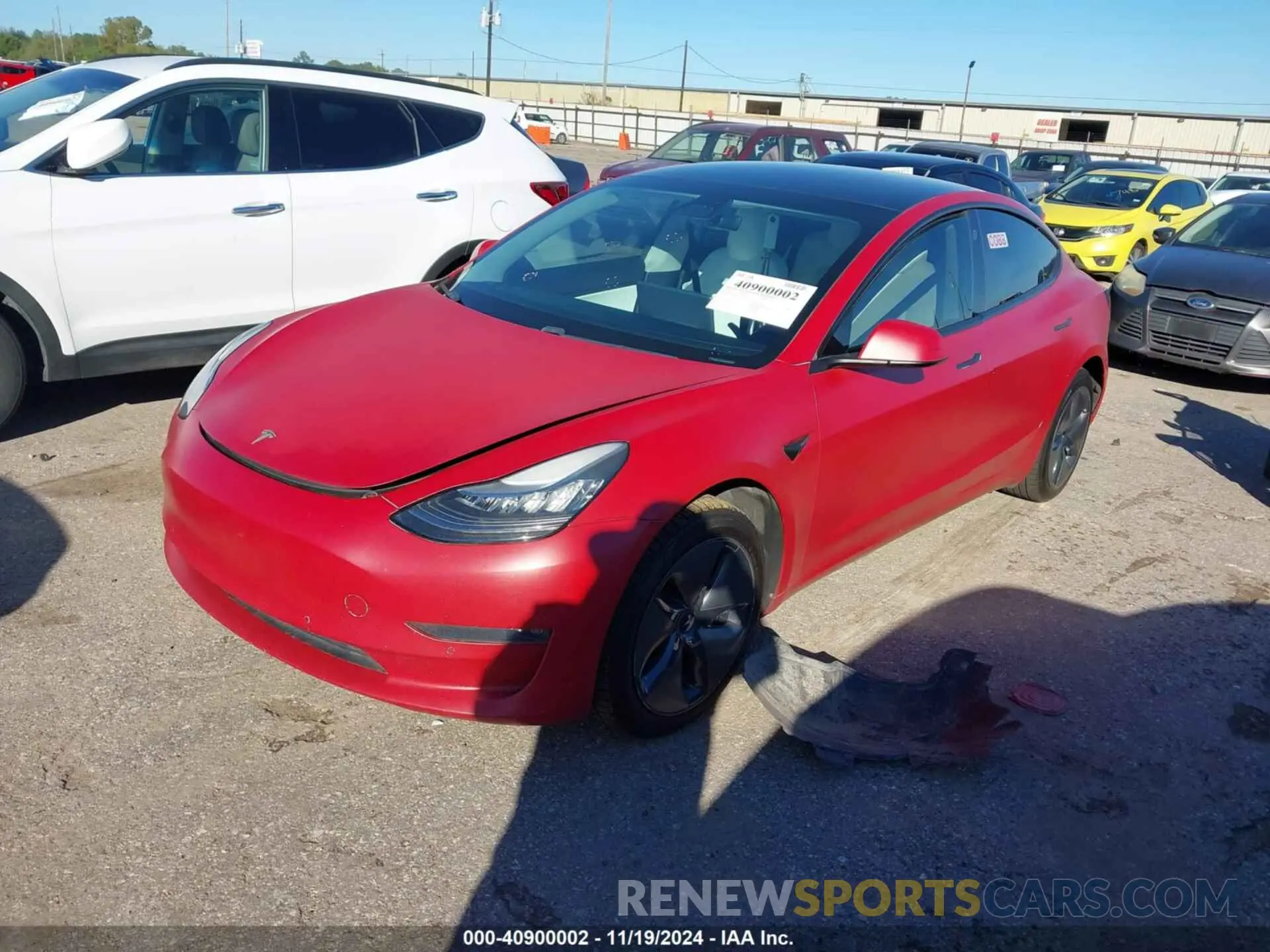 2 Photograph of a damaged car 5YJ3E1EA9KF413156 TESLA MODEL 3 2019