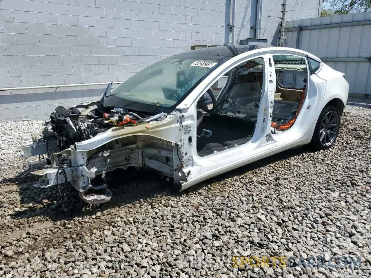 1 Photograph of a damaged car 5YJ3E1EA9KF416834 TESLA MODEL 3 2019