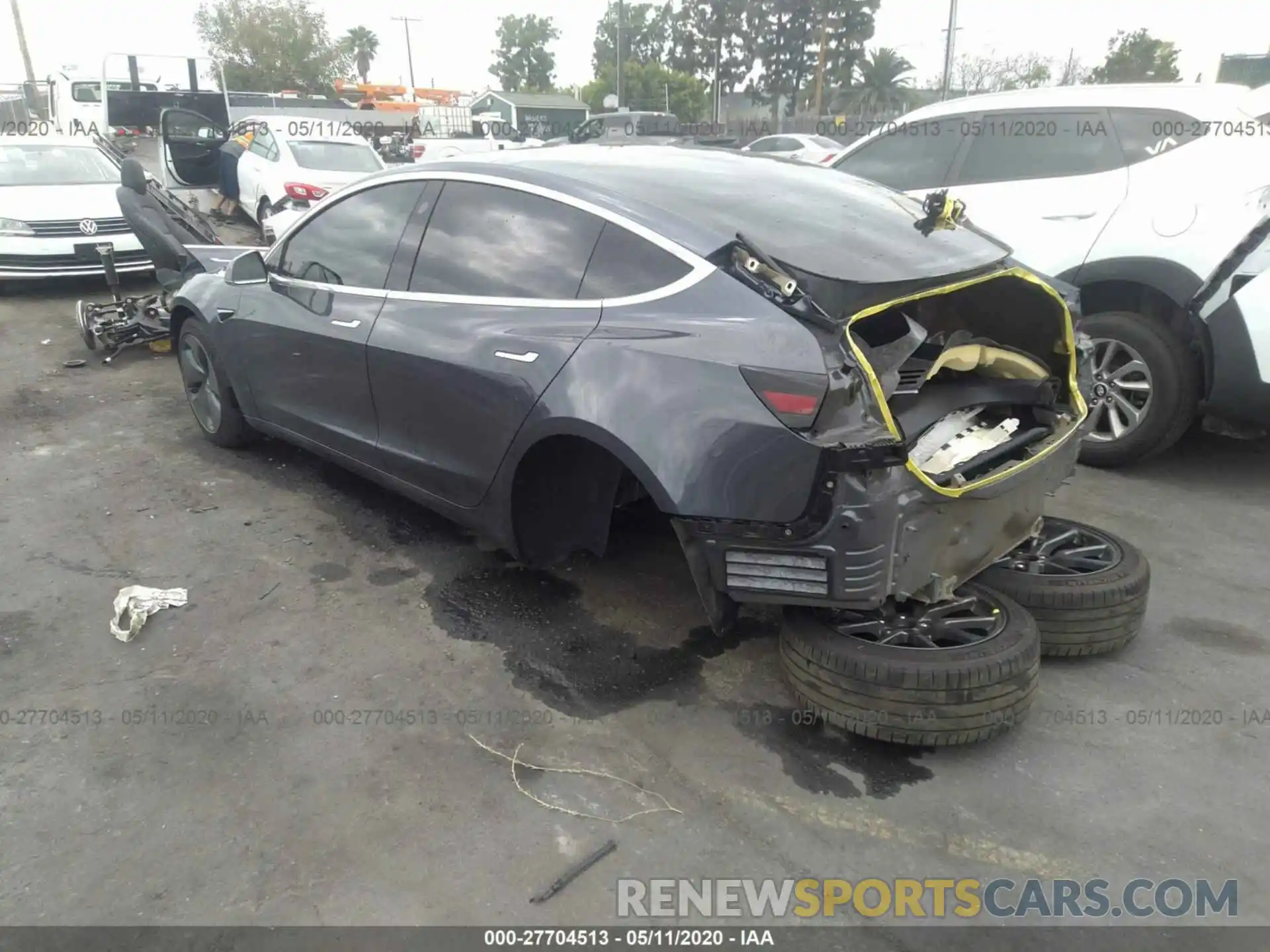 3 Photograph of a damaged car 5YJ3E1EA9KF421161 TESLA MODEL 3 2019