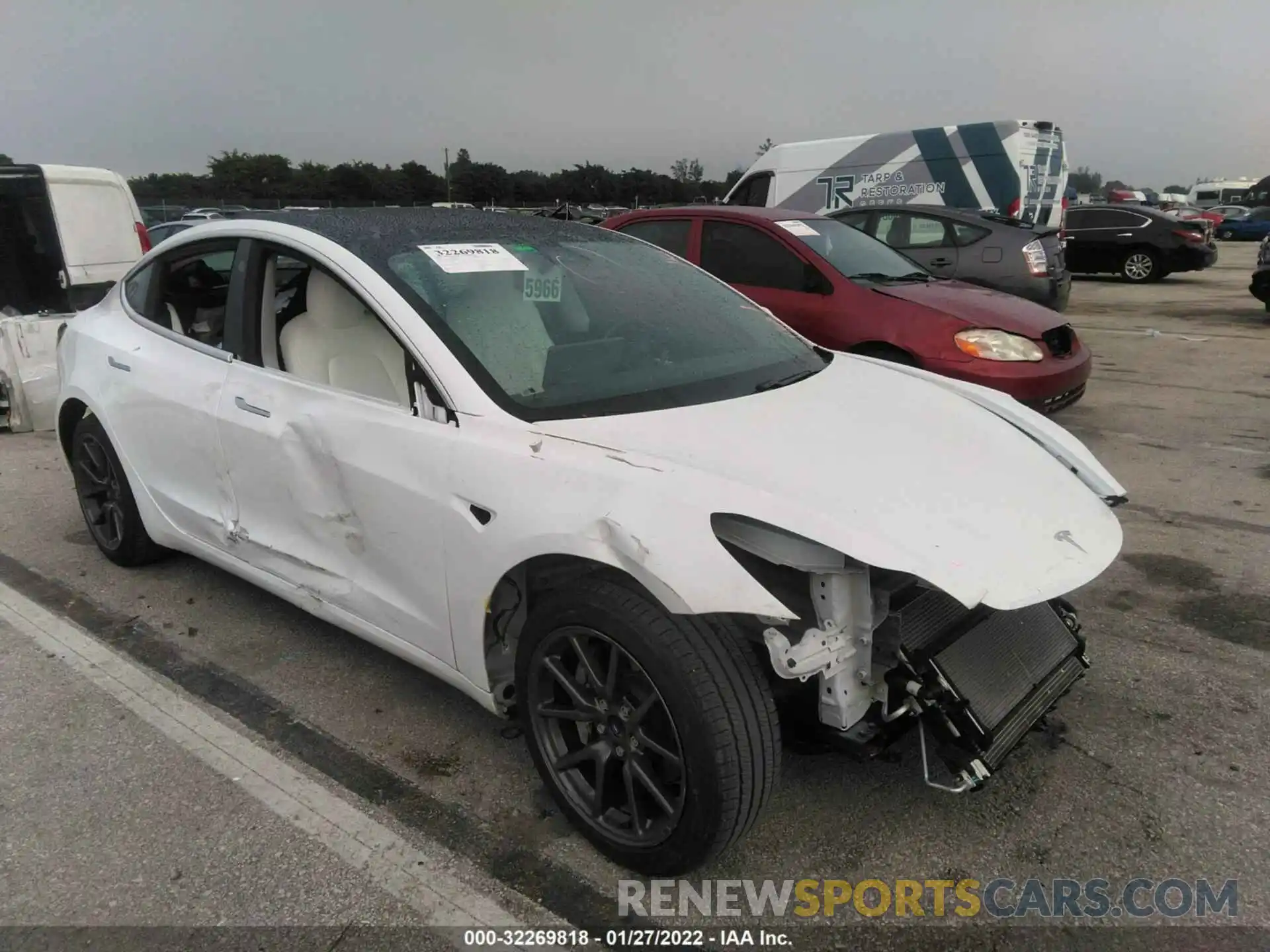 1 Photograph of a damaged car 5YJ3E1EA9KF429387 TESLA MODEL 3 2019