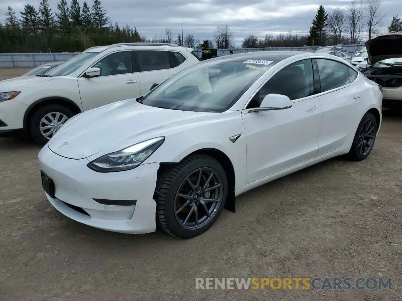 1 Photograph of a damaged car 5YJ3E1EA9KF464589 TESLA MODEL 3 2019