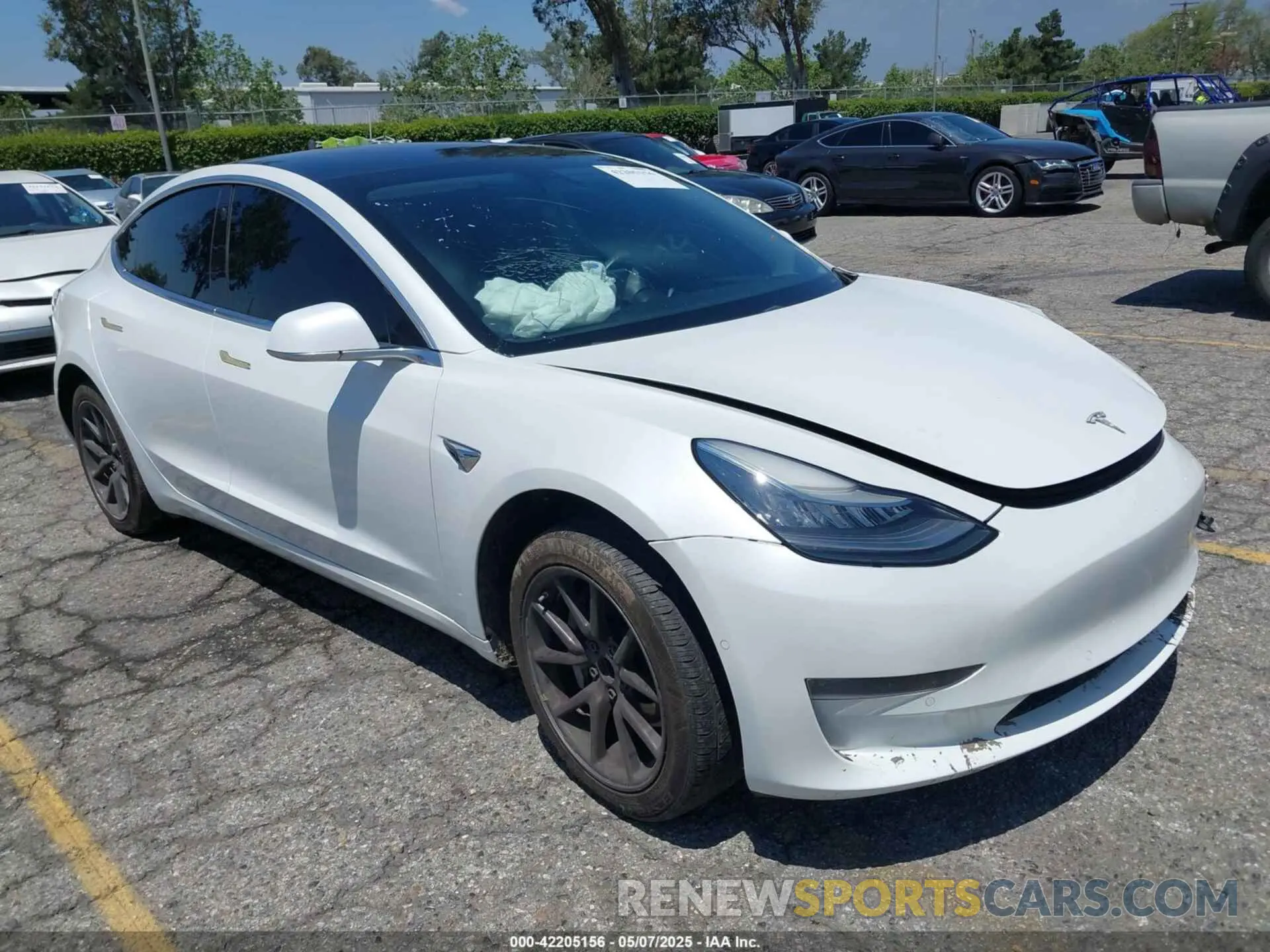 1 Photograph of a damaged car 5YJ3E1EA9KF485278 TESLA MODEL 3 2019