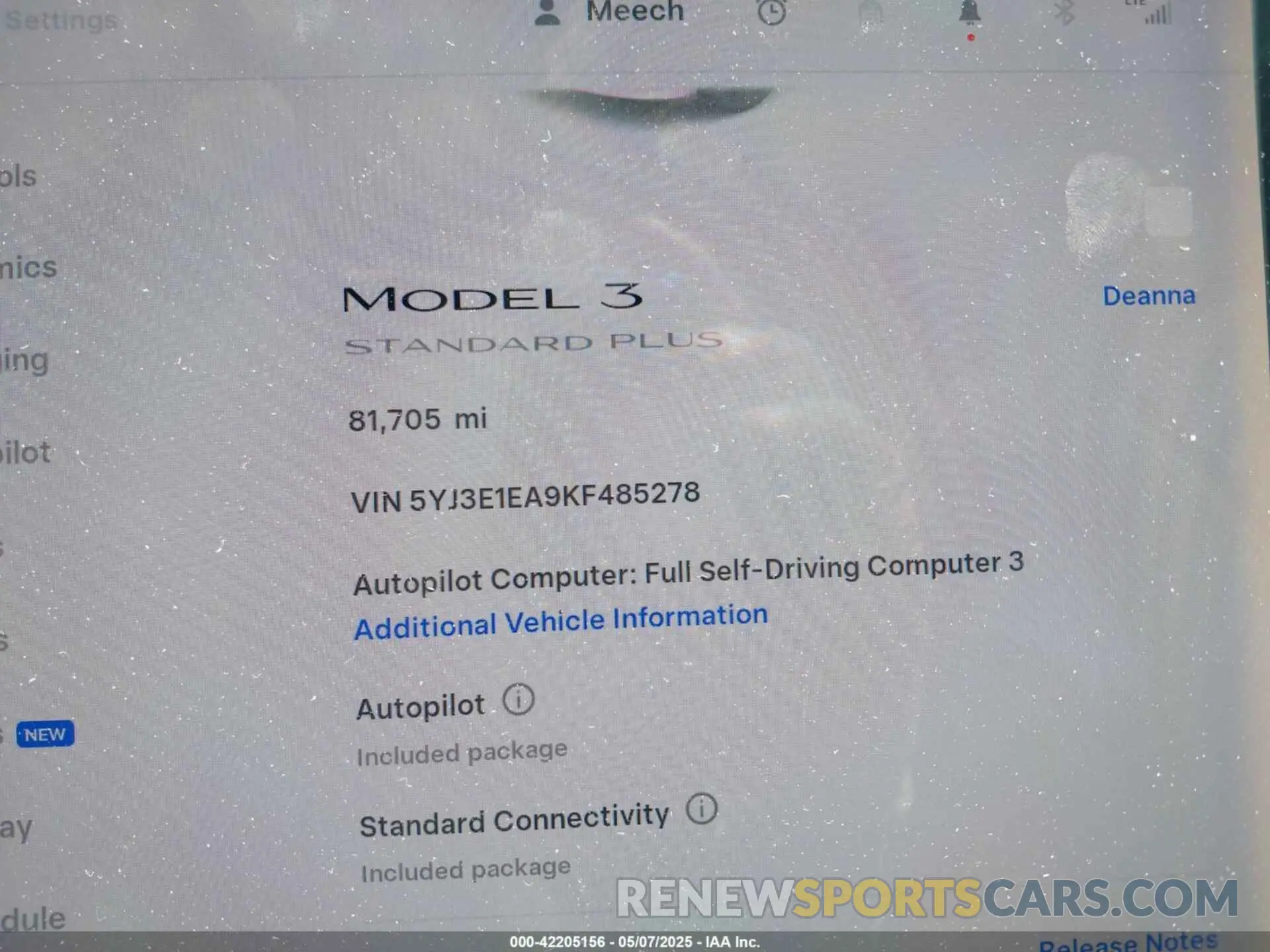 15 Photograph of a damaged car 5YJ3E1EA9KF485278 TESLA MODEL 3 2019