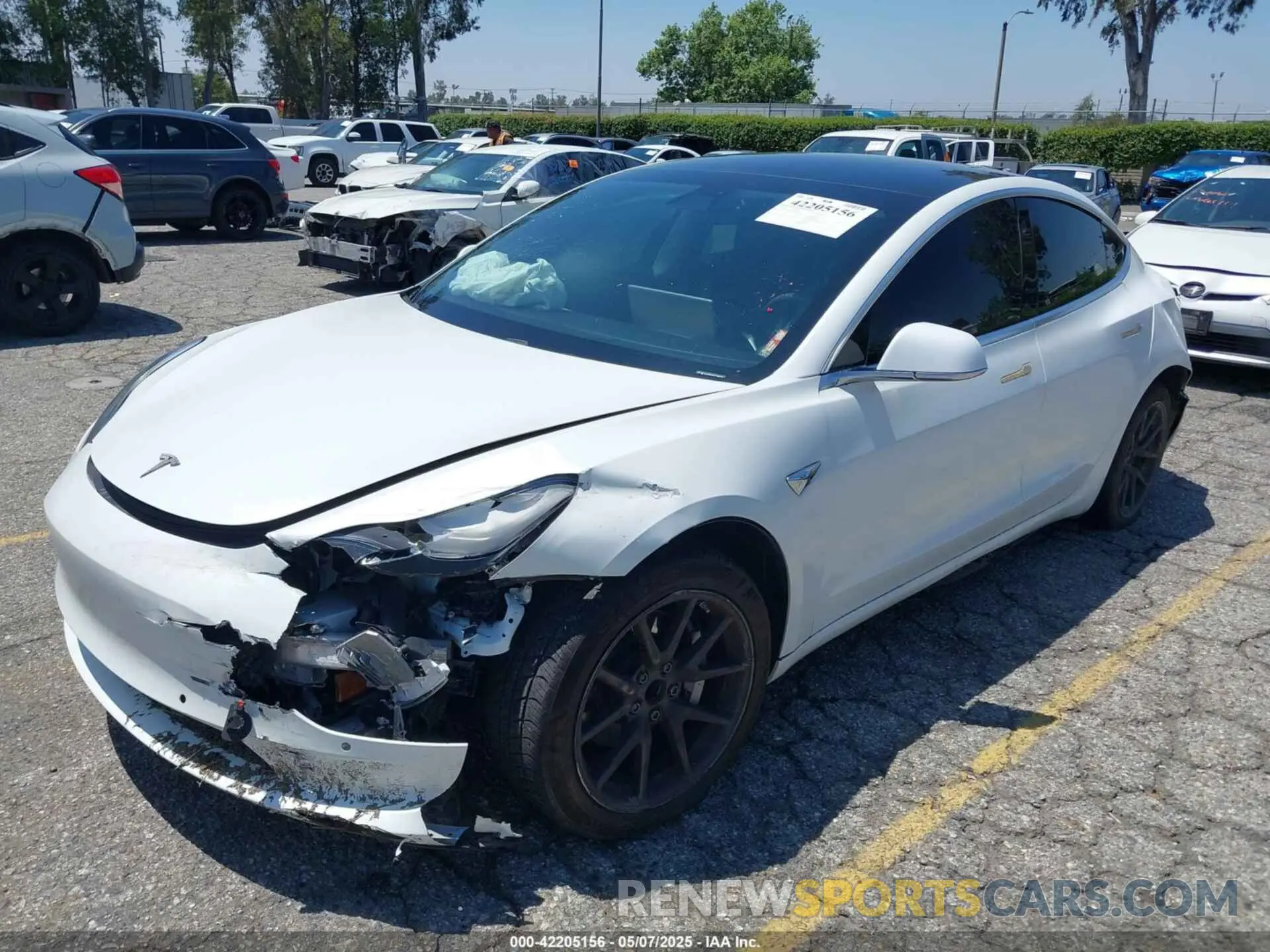 2 Photograph of a damaged car 5YJ3E1EA9KF485278 TESLA MODEL 3 2019