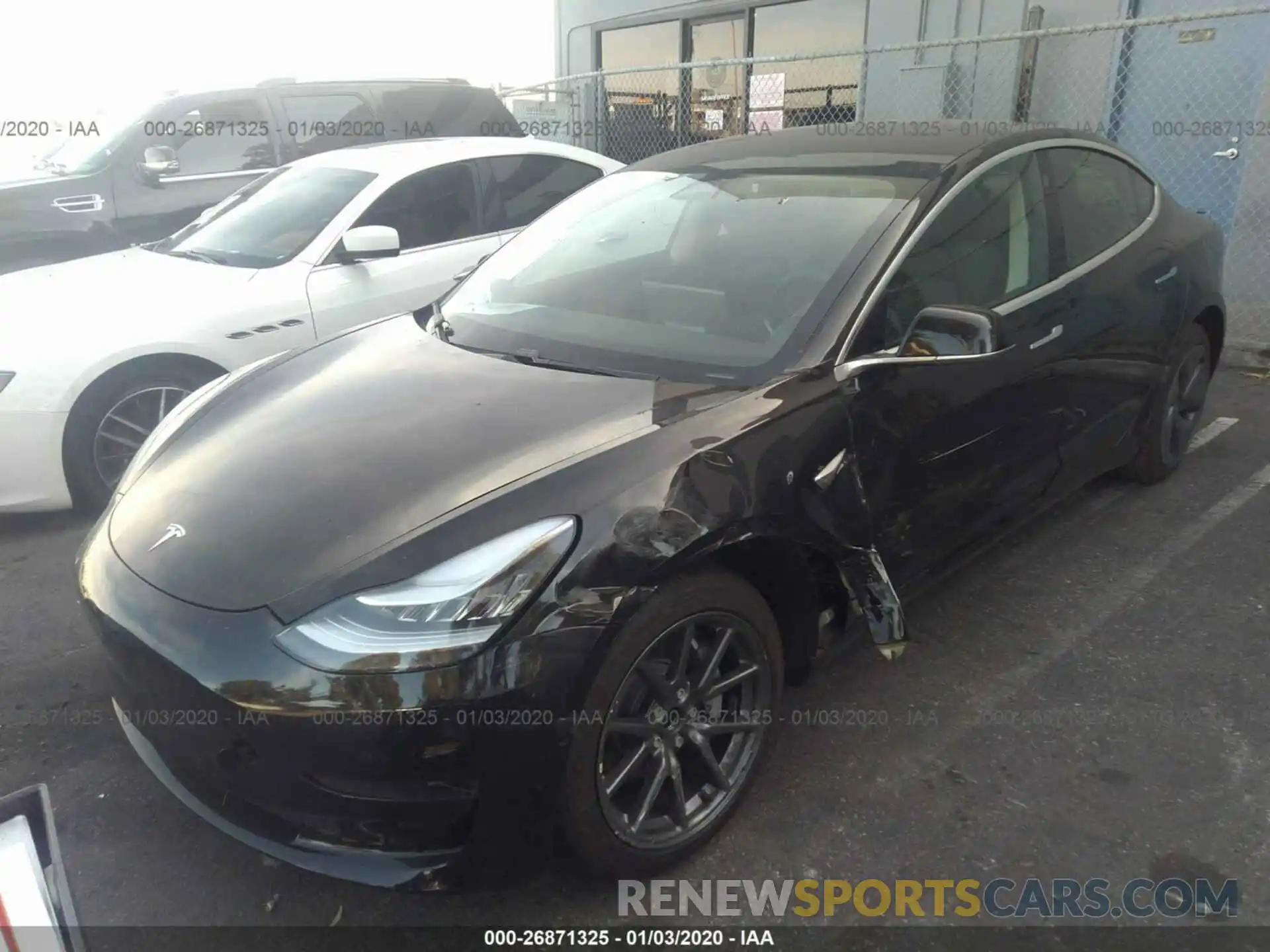 2 Photograph of a damaged car 5YJ3E1EA9KF485734 TESLA MODEL 3 2019