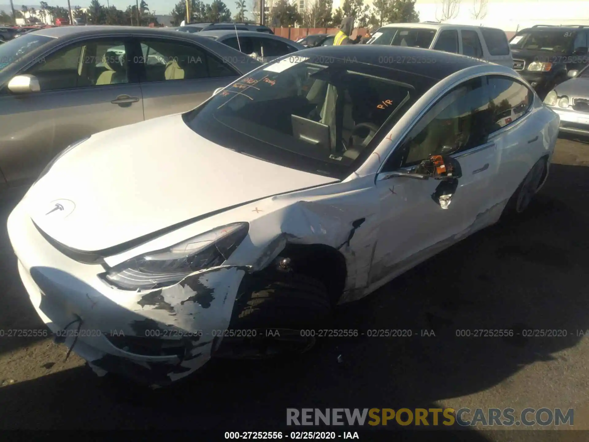 2 Photograph of a damaged car 5YJ3E1EA9KF485975 TESLA MODEL 3 2019