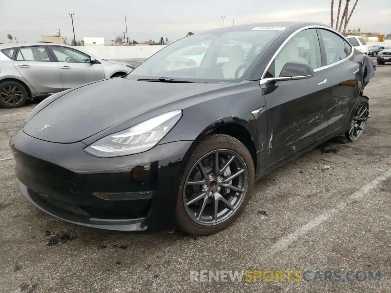 2 Photograph of a damaged car 5YJ3E1EA9KF486270 TESLA MODEL 3 2019