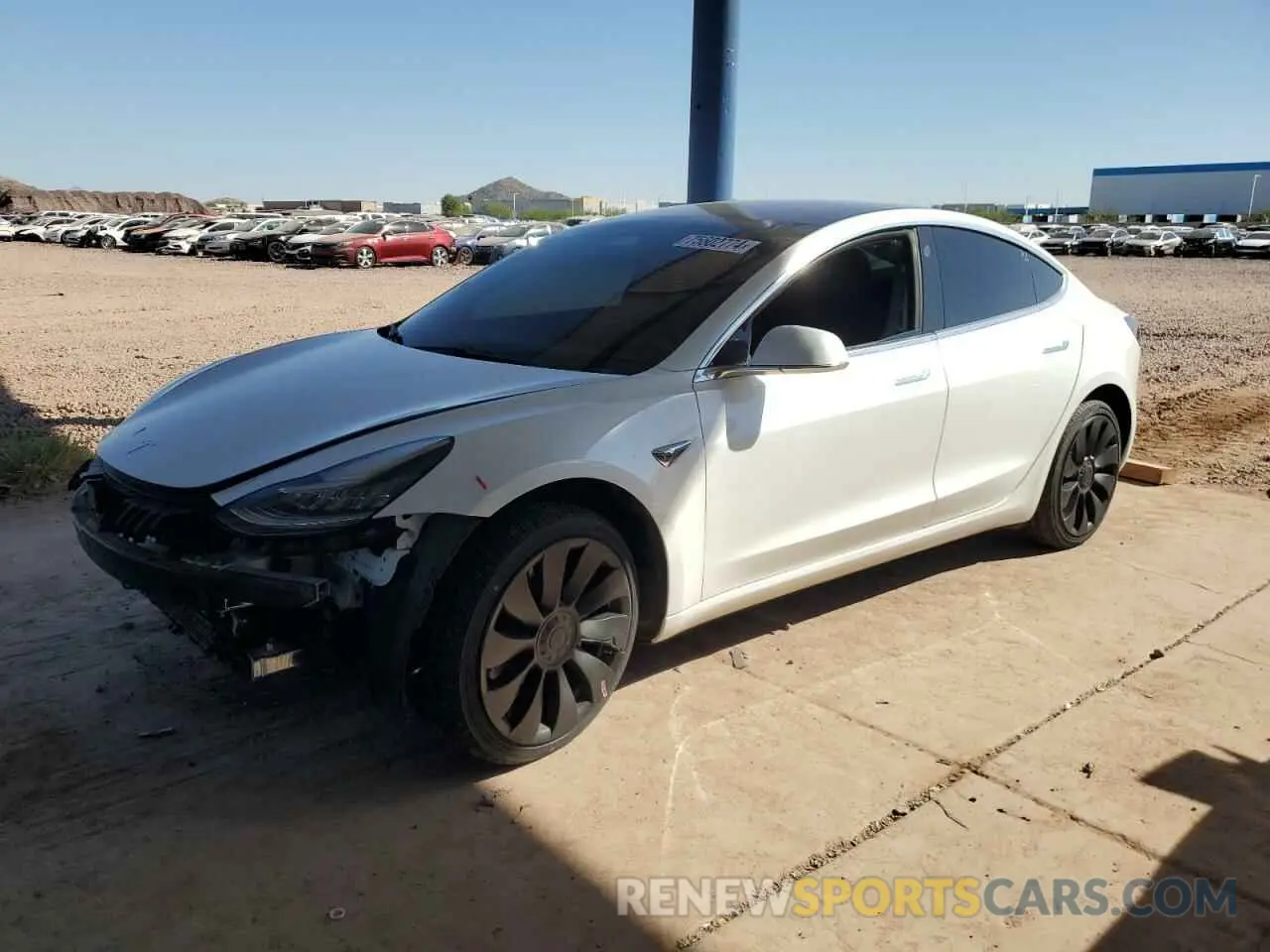 1 Photograph of a damaged car 5YJ3E1EA9KF529893 TESLA MODEL 3 2019