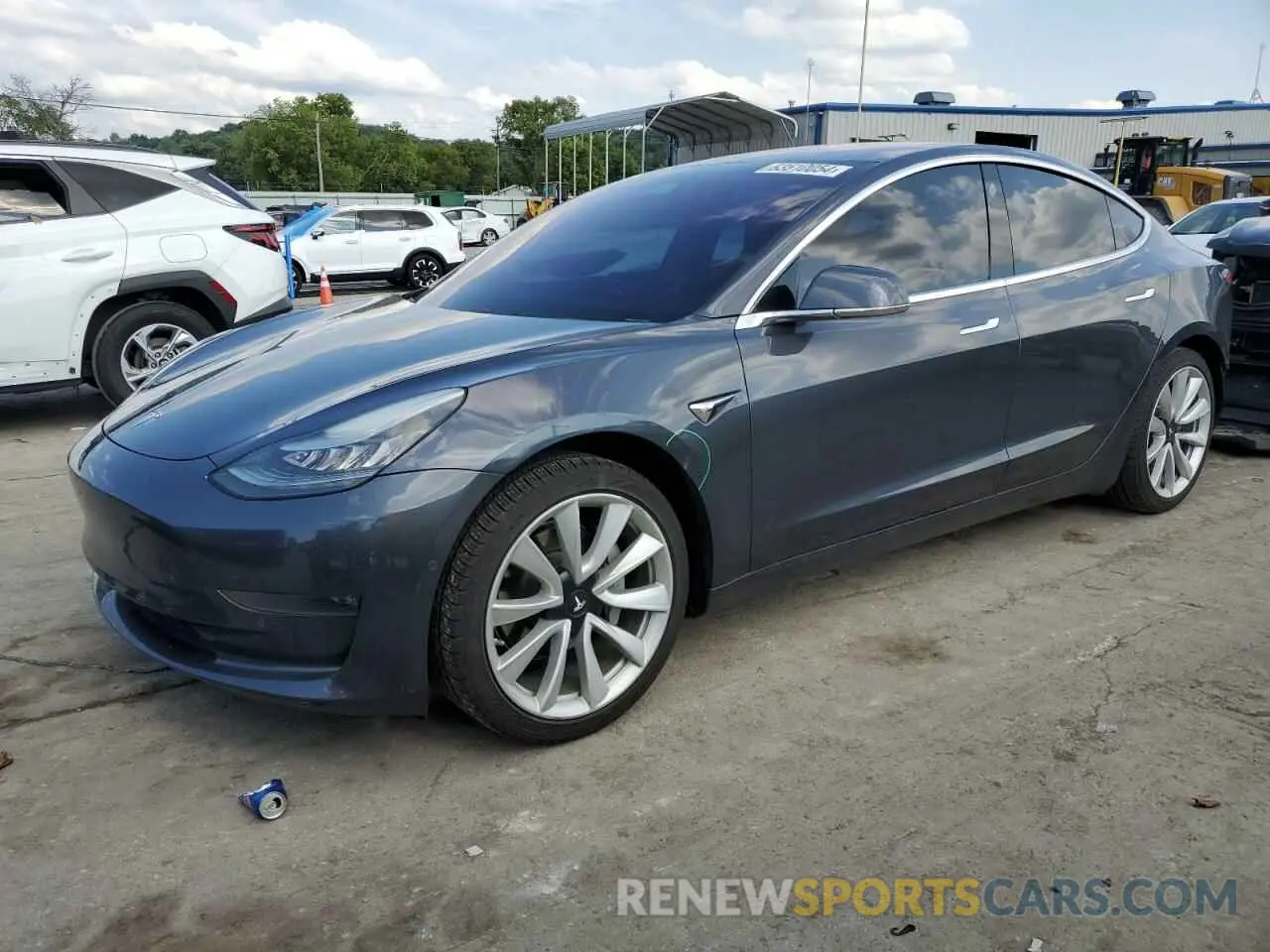 1 Photograph of a damaged car 5YJ3E1EAXKF190948 TESLA MODEL 3 2019