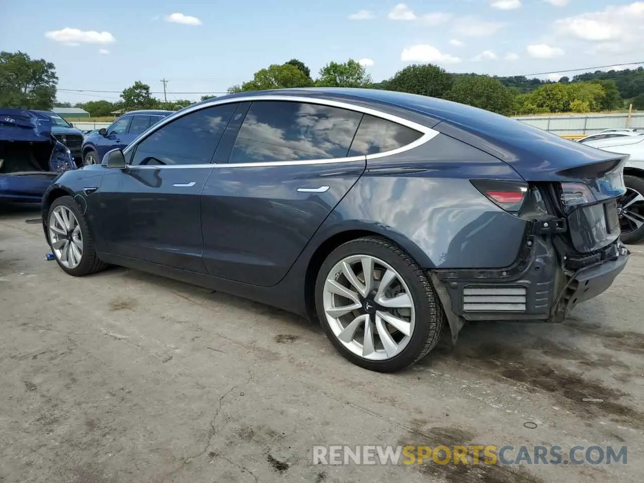 2 Photograph of a damaged car 5YJ3E1EAXKF190948 TESLA MODEL 3 2019