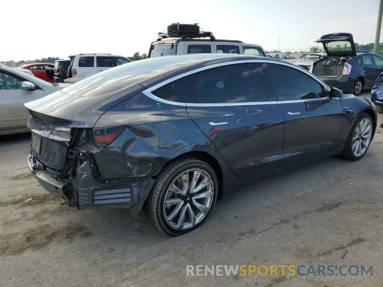3 Photograph of a damaged car 5YJ3E1EAXKF190948 TESLA MODEL 3 2019