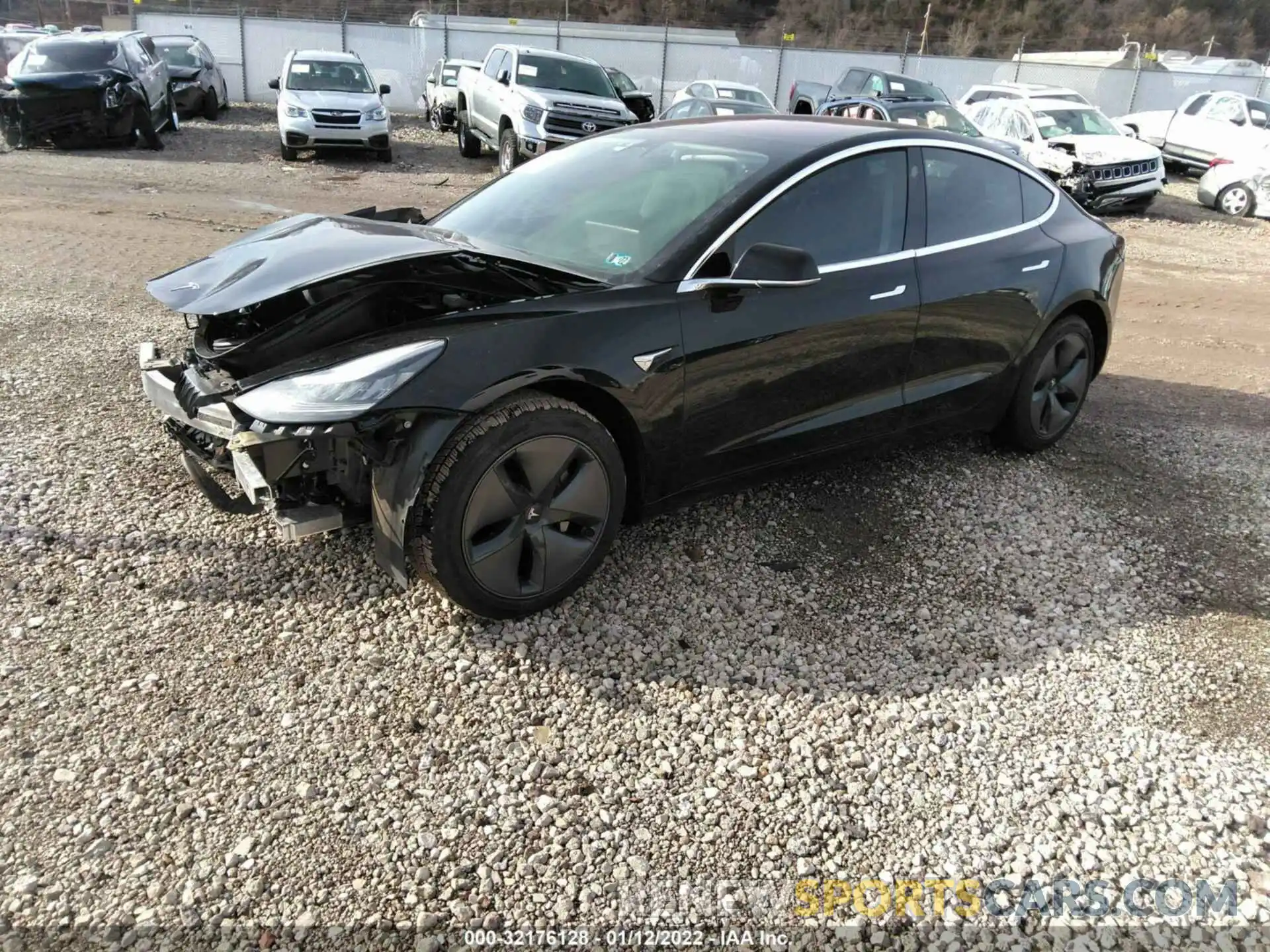 2 Photograph of a damaged car 5YJ3E1EAXKF192909 TESLA MODEL 3 2019