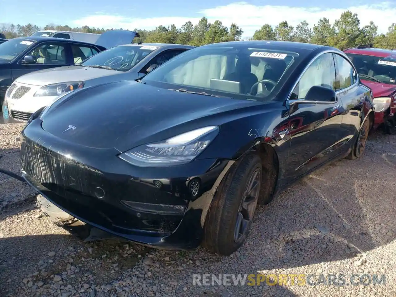 2 Photograph of a damaged car 5YJ3E1EAXKF296834 TESLA MODEL 3 2019