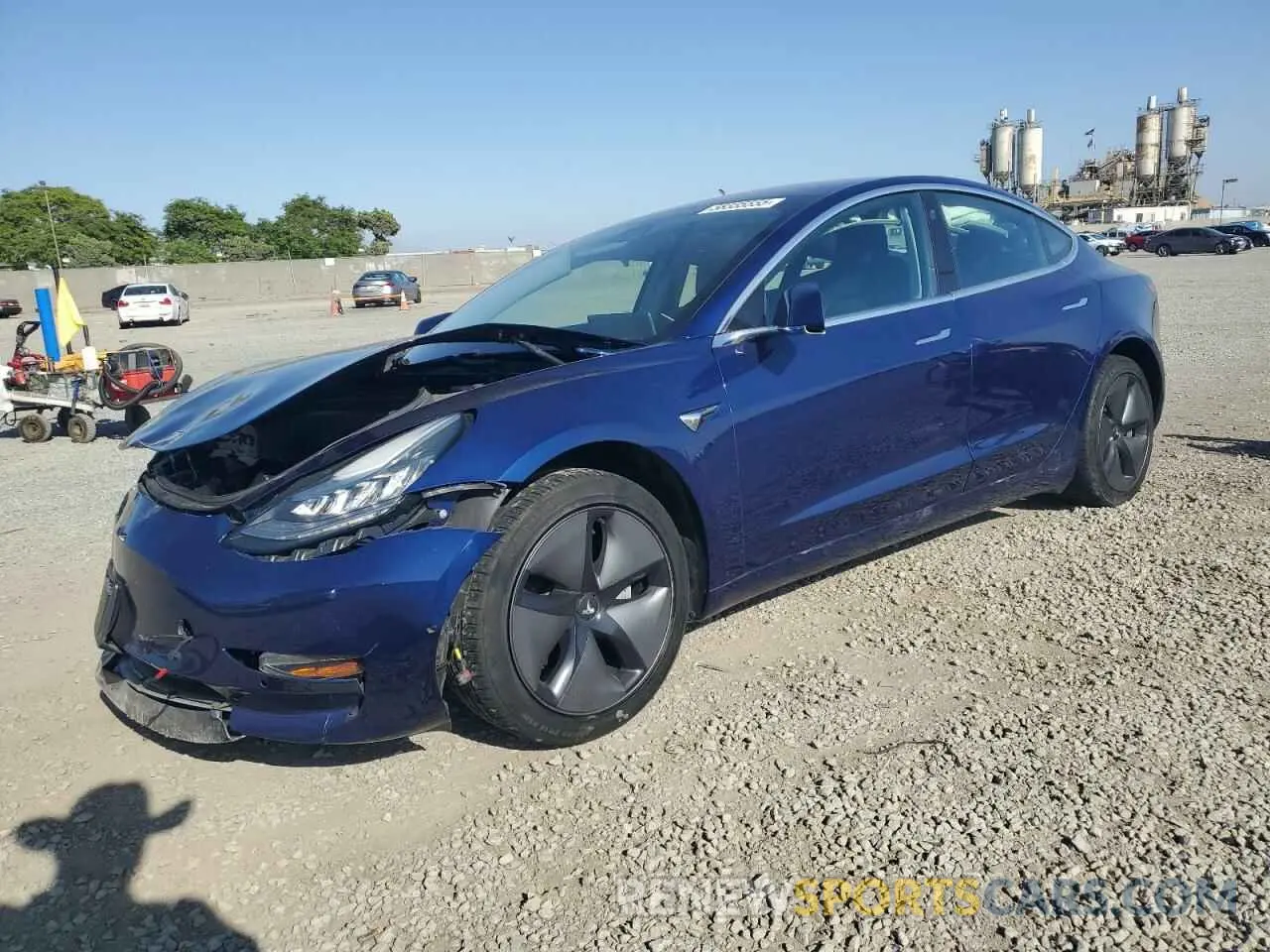 1 Photograph of a damaged car 5YJ3E1EAXKF299345 TESLA MODEL 3 2019