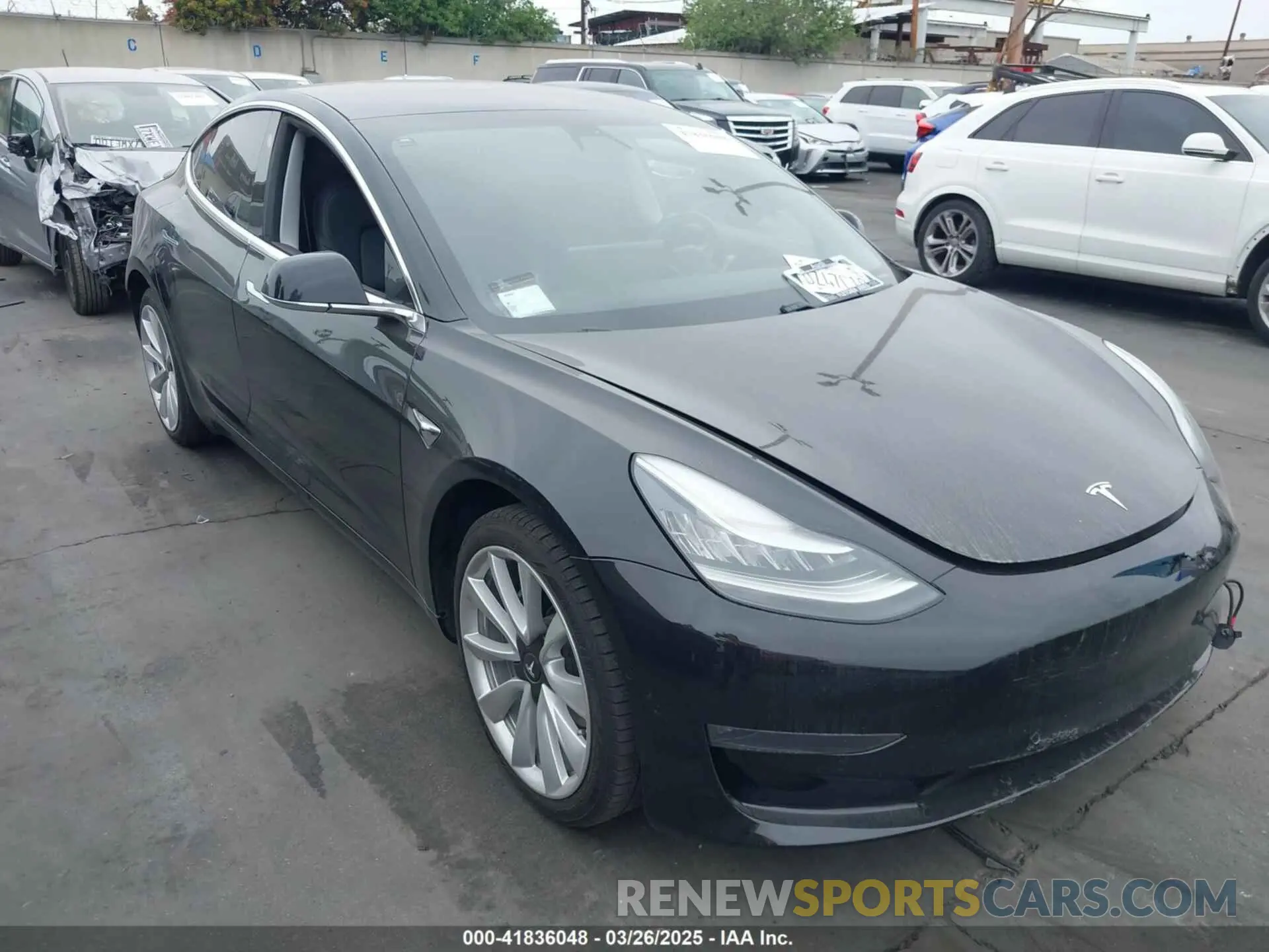 1 Photograph of a damaged car 5YJ3E1EAXKF300705 TESLA MODEL 3 2019
