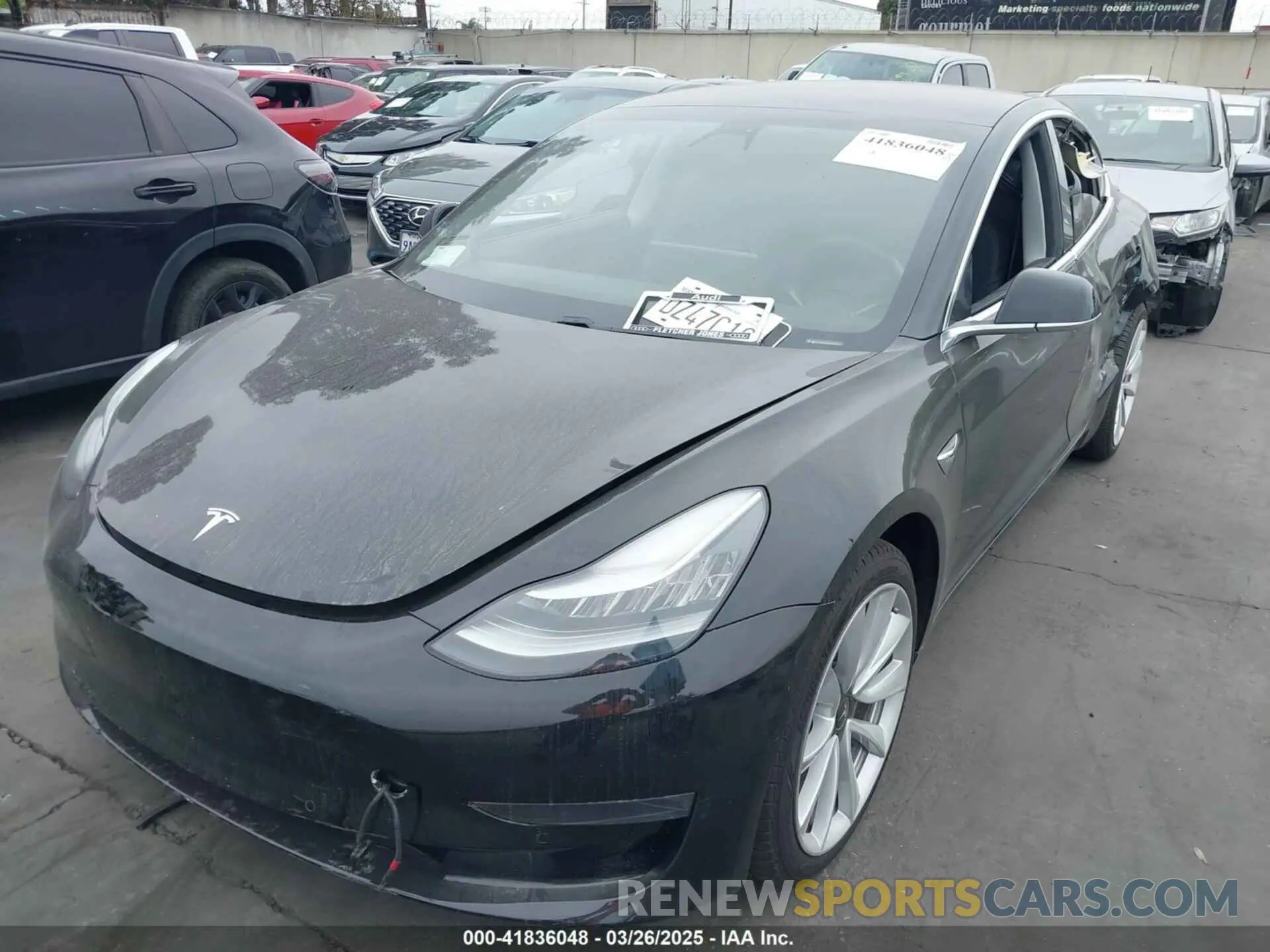2 Photograph of a damaged car 5YJ3E1EAXKF300705 TESLA MODEL 3 2019