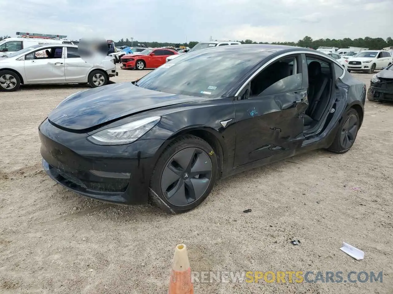 1 Photograph of a damaged car 5YJ3E1EAXKF304611 TESLA MODEL 3 2019