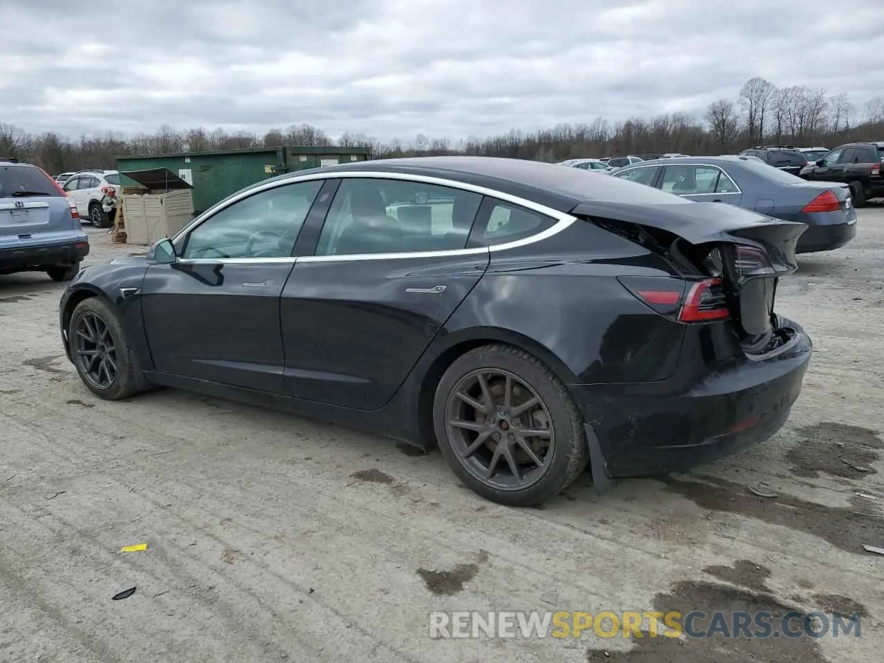 2 Photograph of a damaged car 5YJ3E1EAXKF305127 TESLA MODEL 3 2019