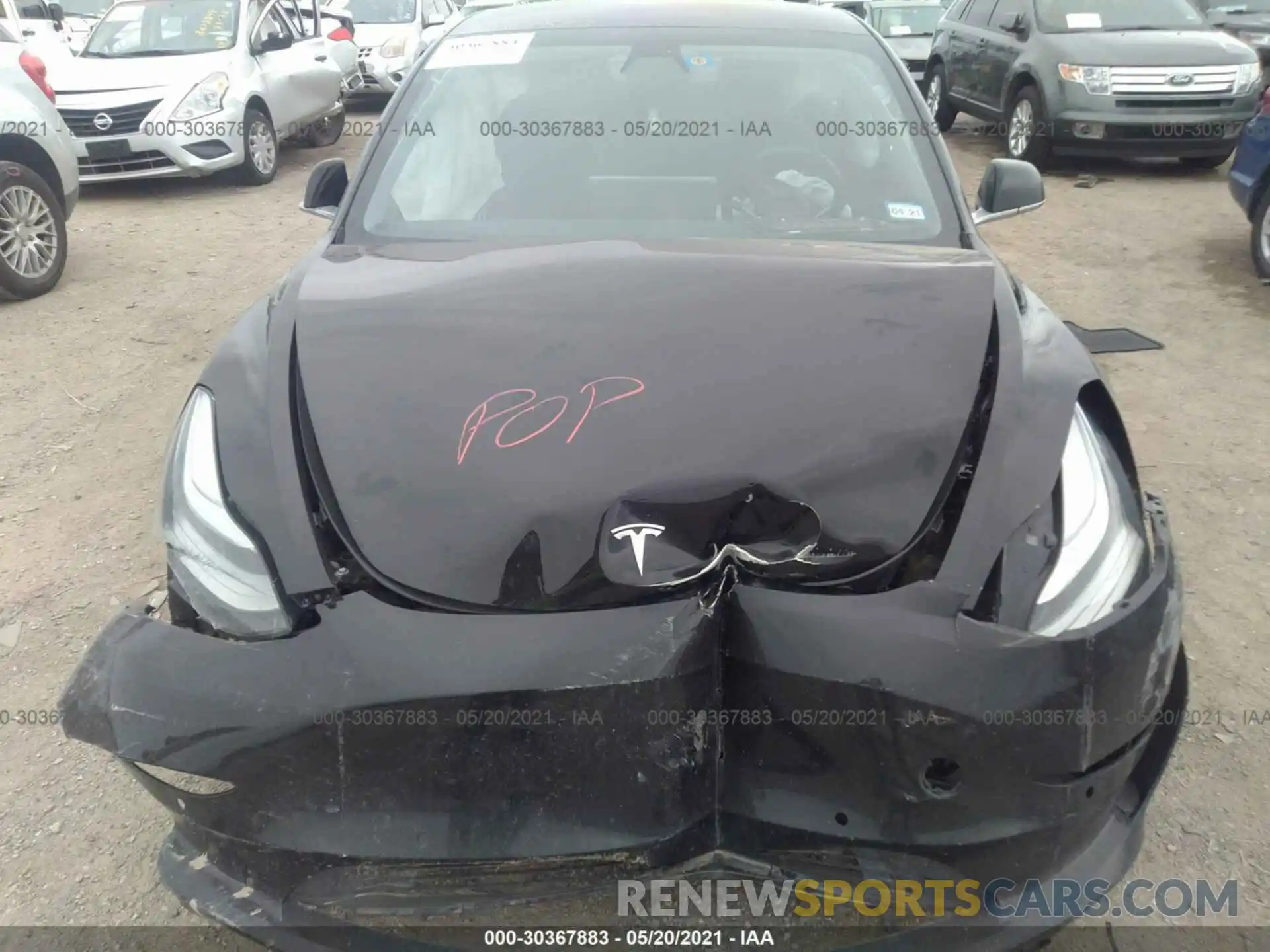 10 Photograph of a damaged car 5YJ3E1EAXKF305225 TESLA MODEL 3 2019