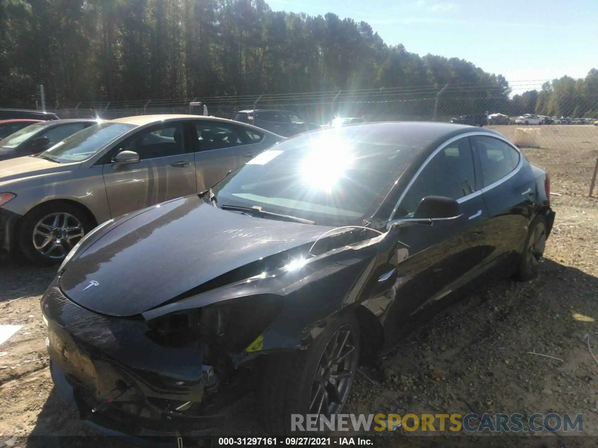 2 Photograph of a damaged car 5YJ3E1EAXKF305838 TESLA MODEL 3 2019