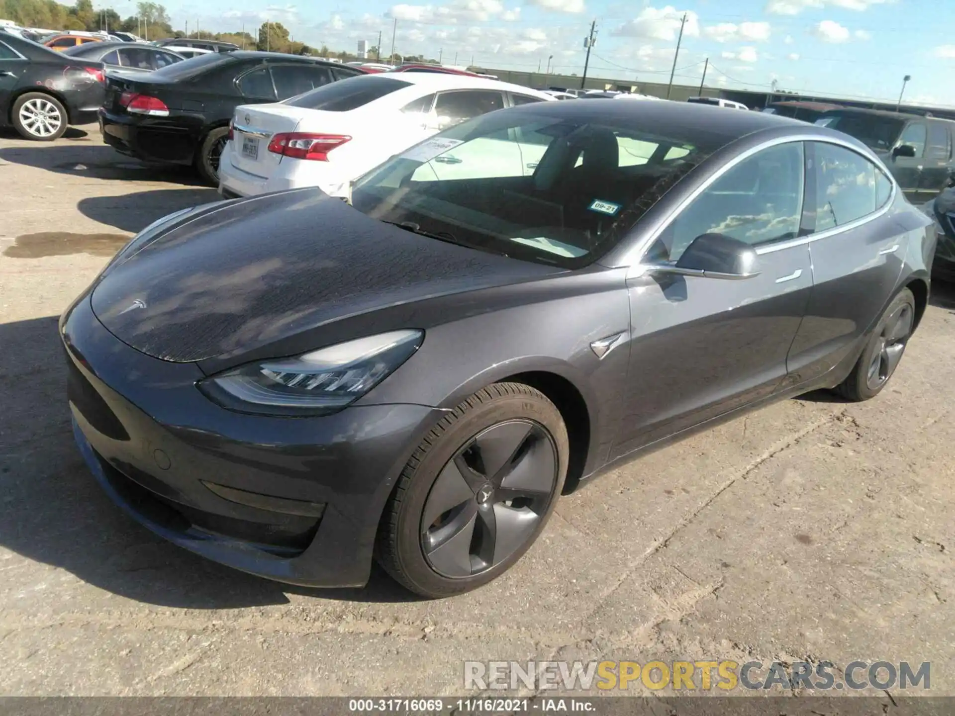 2 Photograph of a damaged car 5YJ3E1EAXKF307315 TESLA MODEL 3 2019