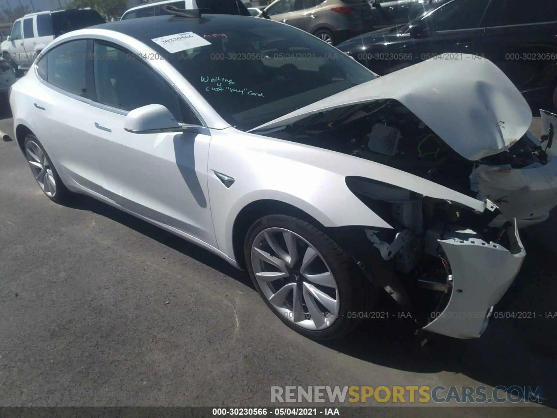 1 Photograph of a damaged car 5YJ3E1EAXKF311820 TESLA MODEL 3 2019