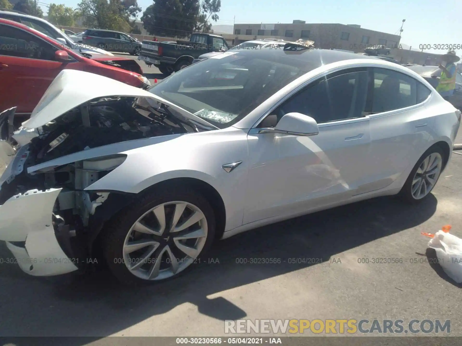 2 Photograph of a damaged car 5YJ3E1EAXKF311820 TESLA MODEL 3 2019